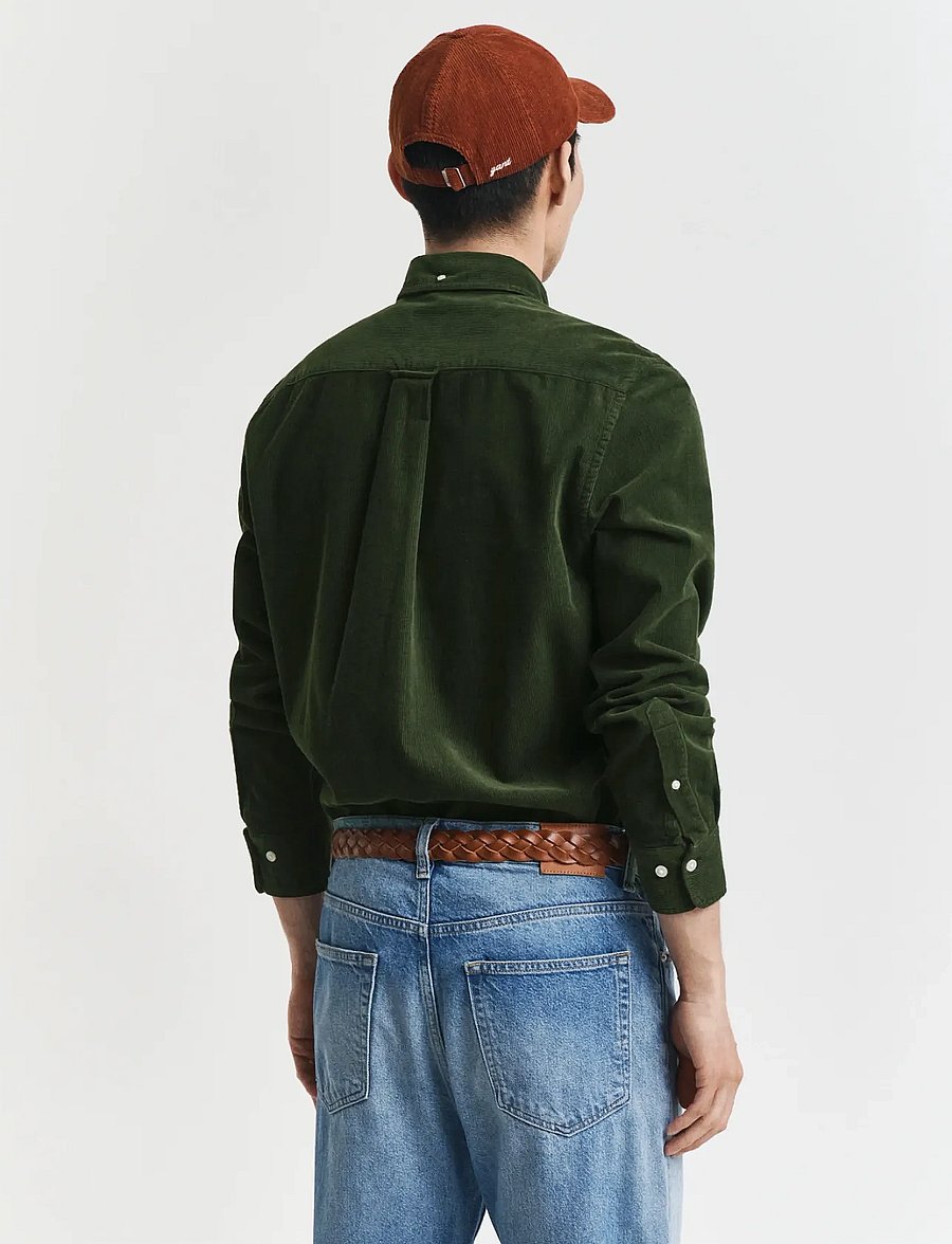 Gant - REG CORDUROY SHIRT - cordhemden - country green - 3