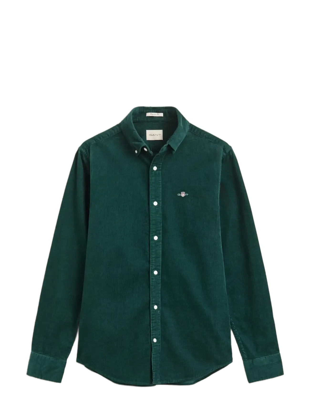 Gant REG CORDUROY SHIRT - Riided - DARK EMERALD / green
