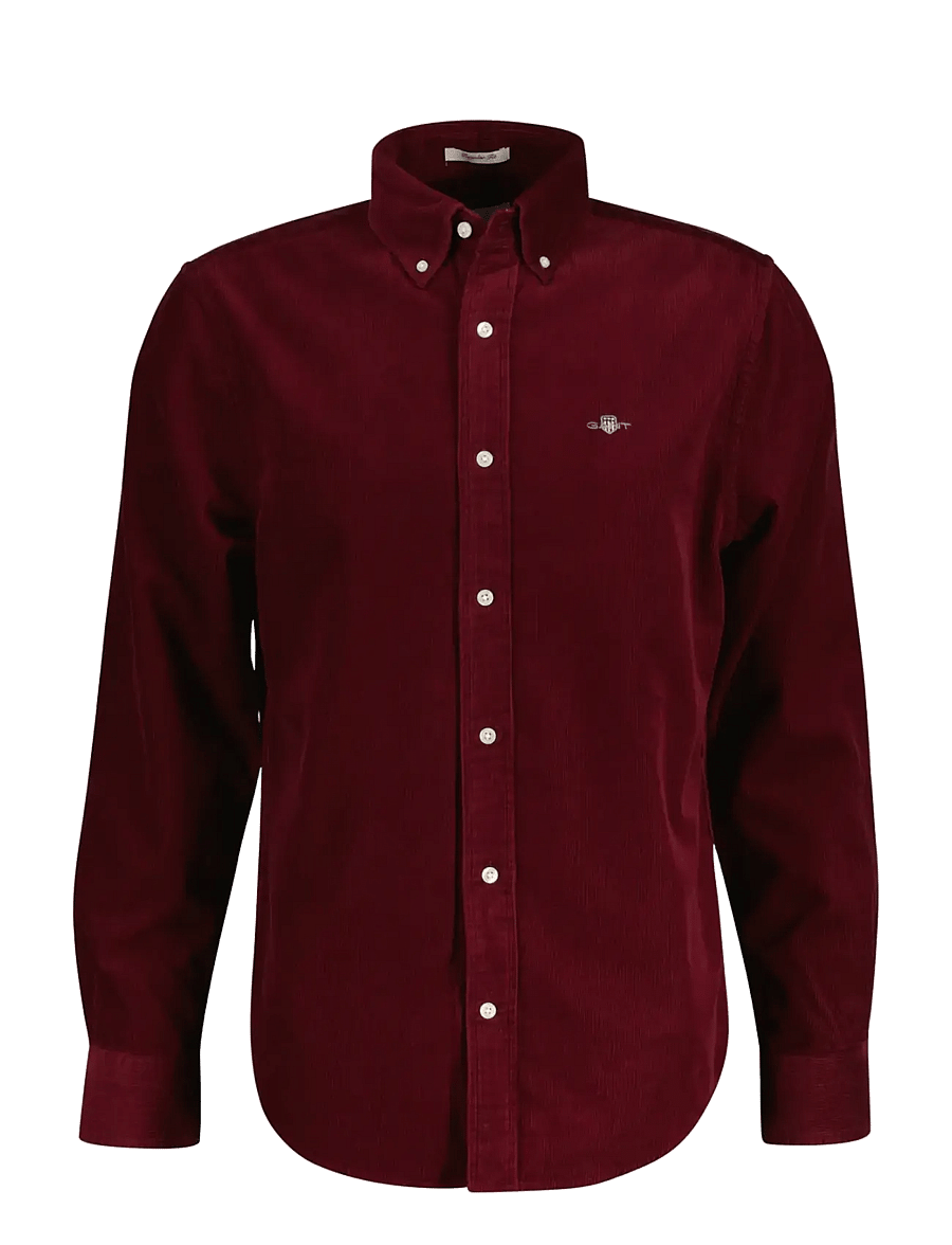 Gant - REG CORDUROY SHIRT - corduroy shirts - deep grape wine - 2