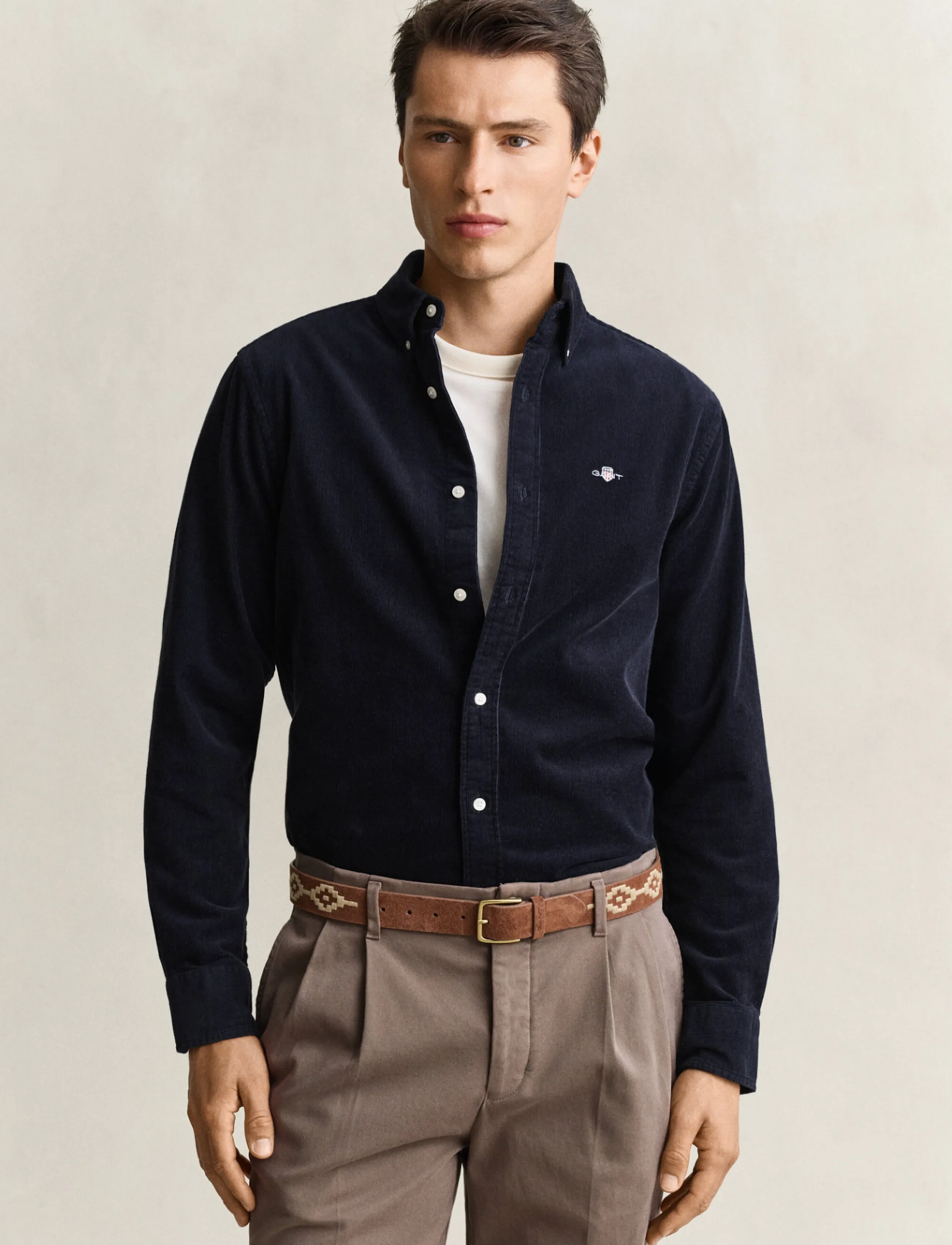 Gant REG CORDUROY SHIRT - Cordhemden - EVENING BLUE / blue