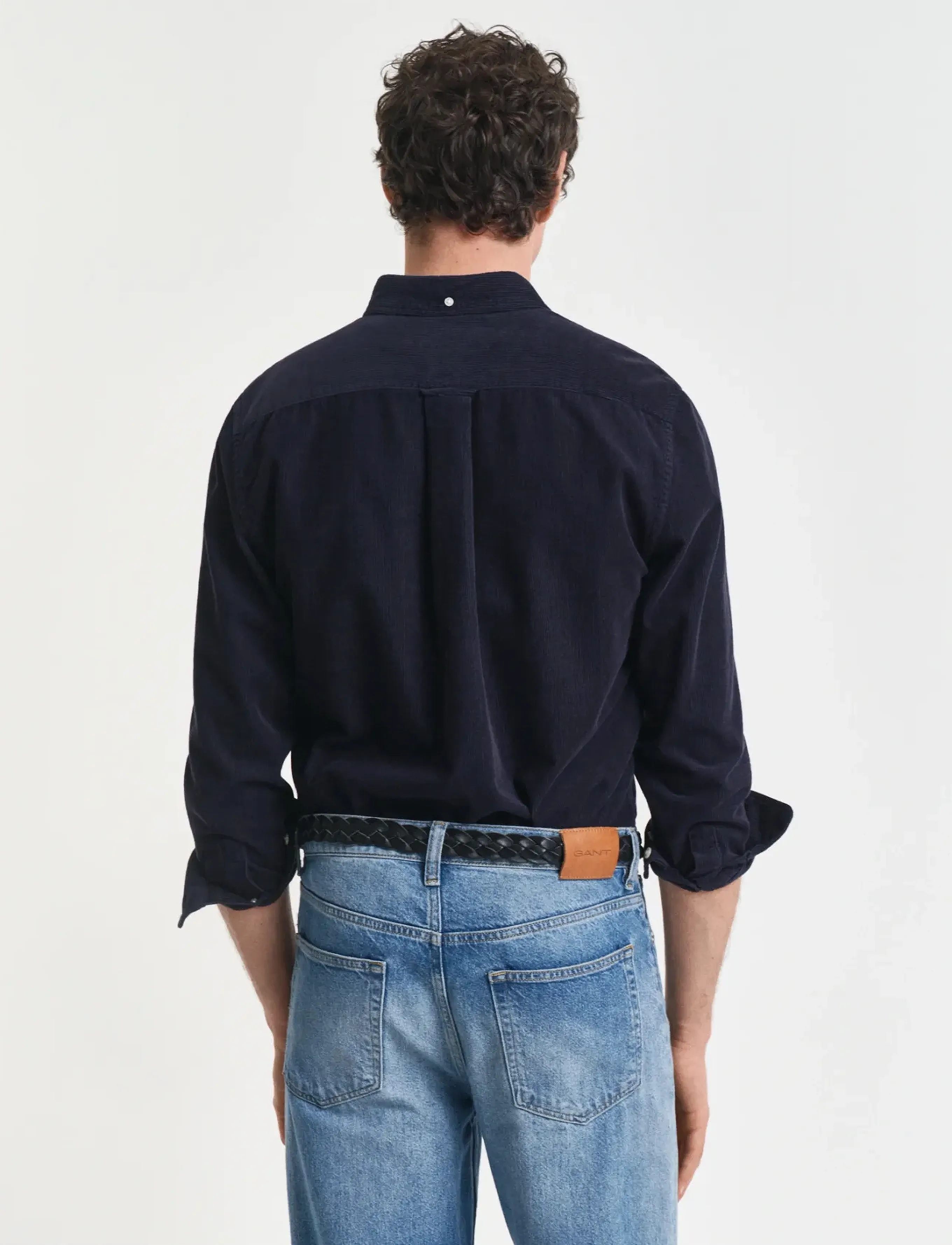 Gant - REG CORDUROY SHIRT - fløjlsskjorter - evening blue - 2