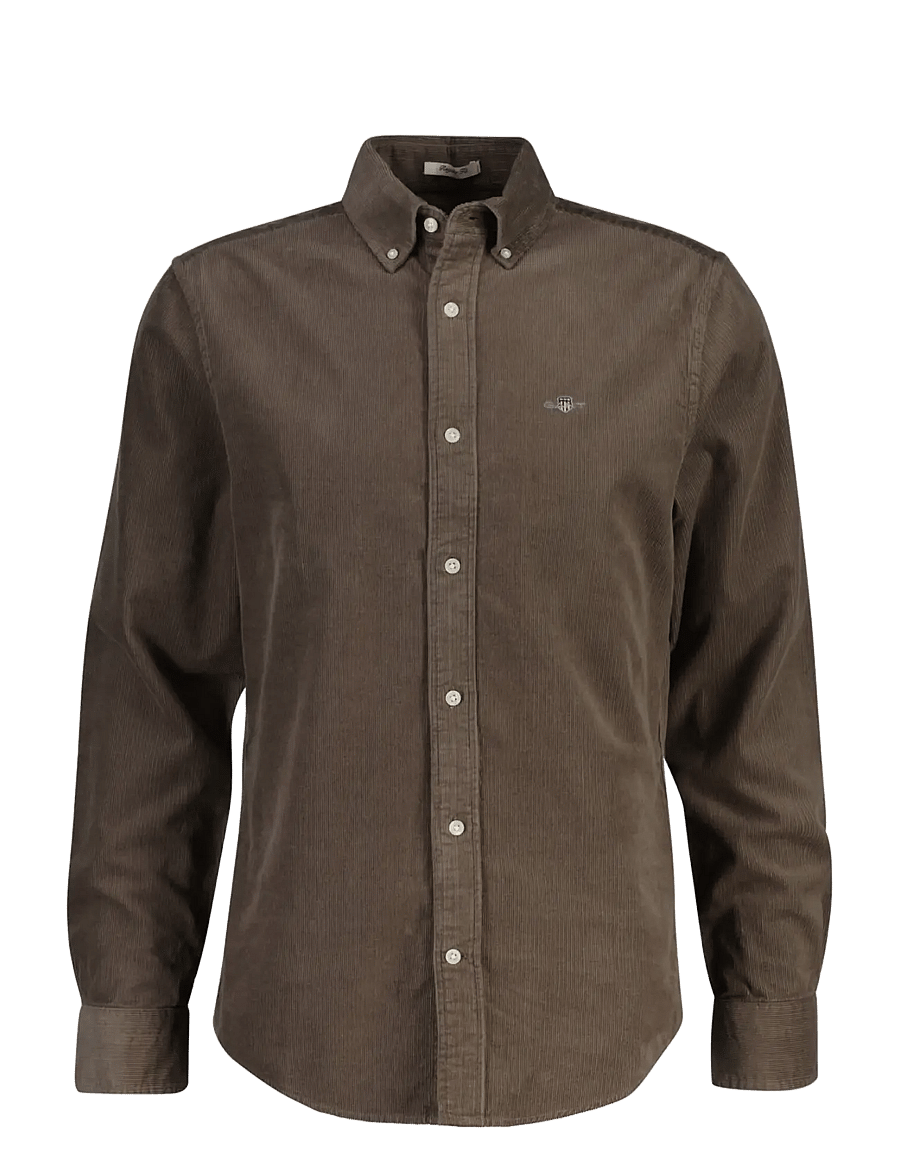 Gant - REG CORDUROY SHIRT - fløjlsskjorter - faded taupe - 1