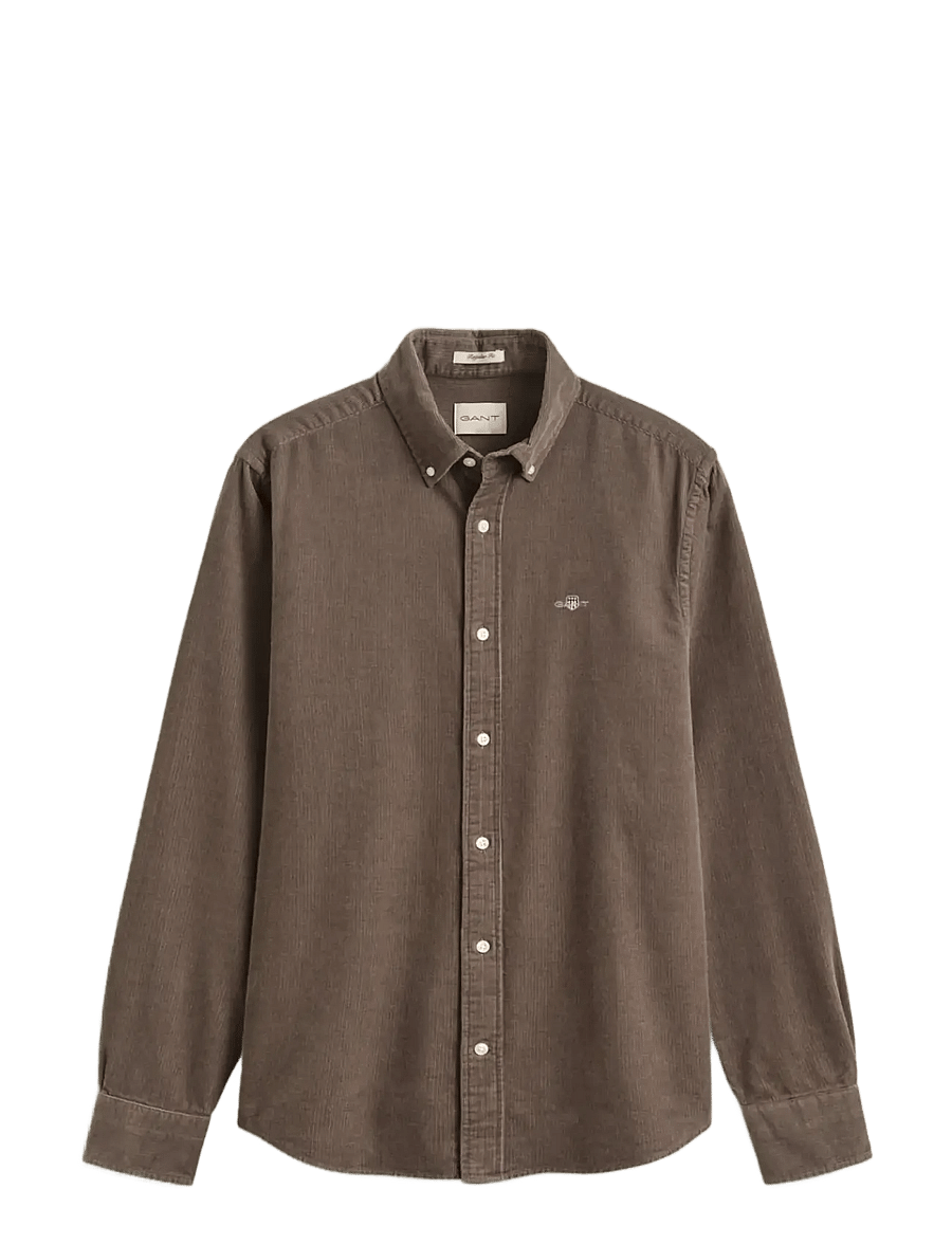 Gant - REG CORDUROY SHIRT - cordhemden - faded taupe - 1