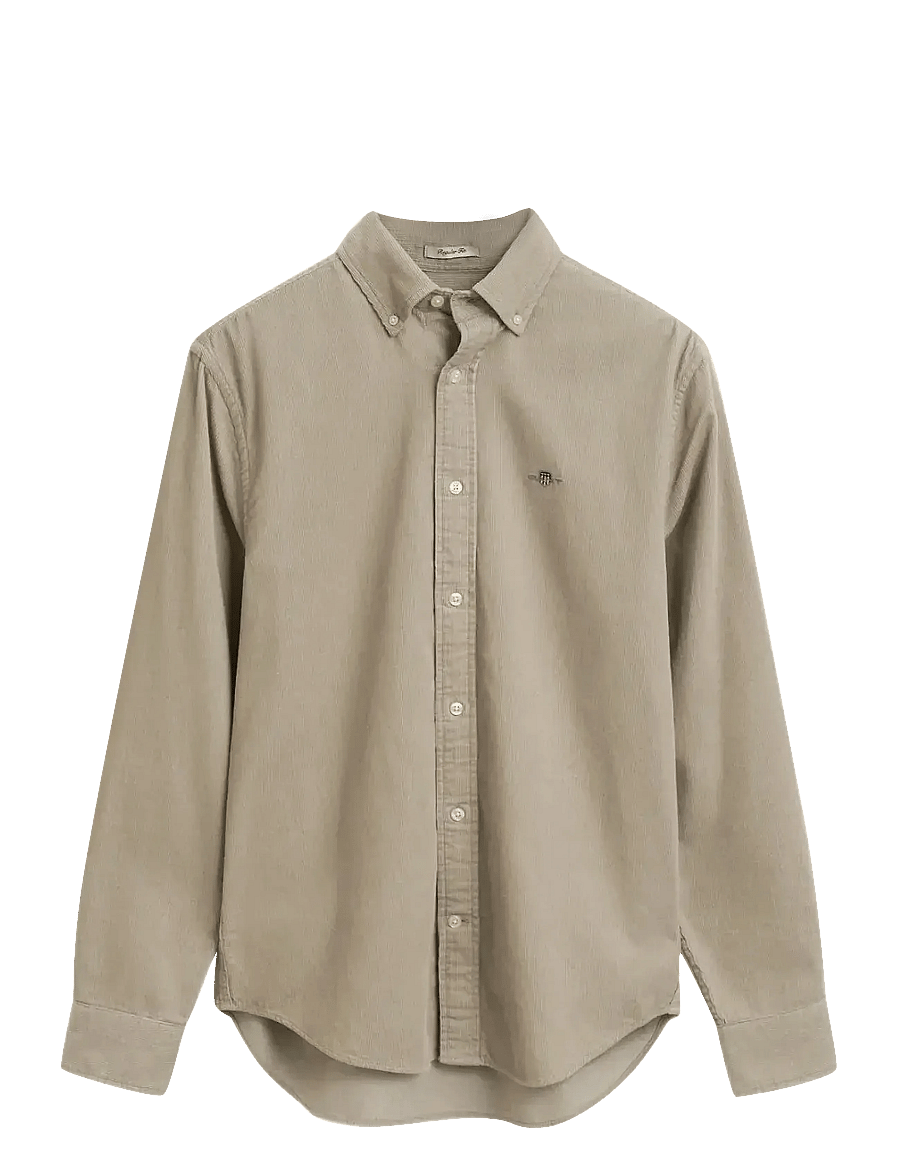 Gant - REG CORDUROY SHIRT - cordhemden - greige - 1