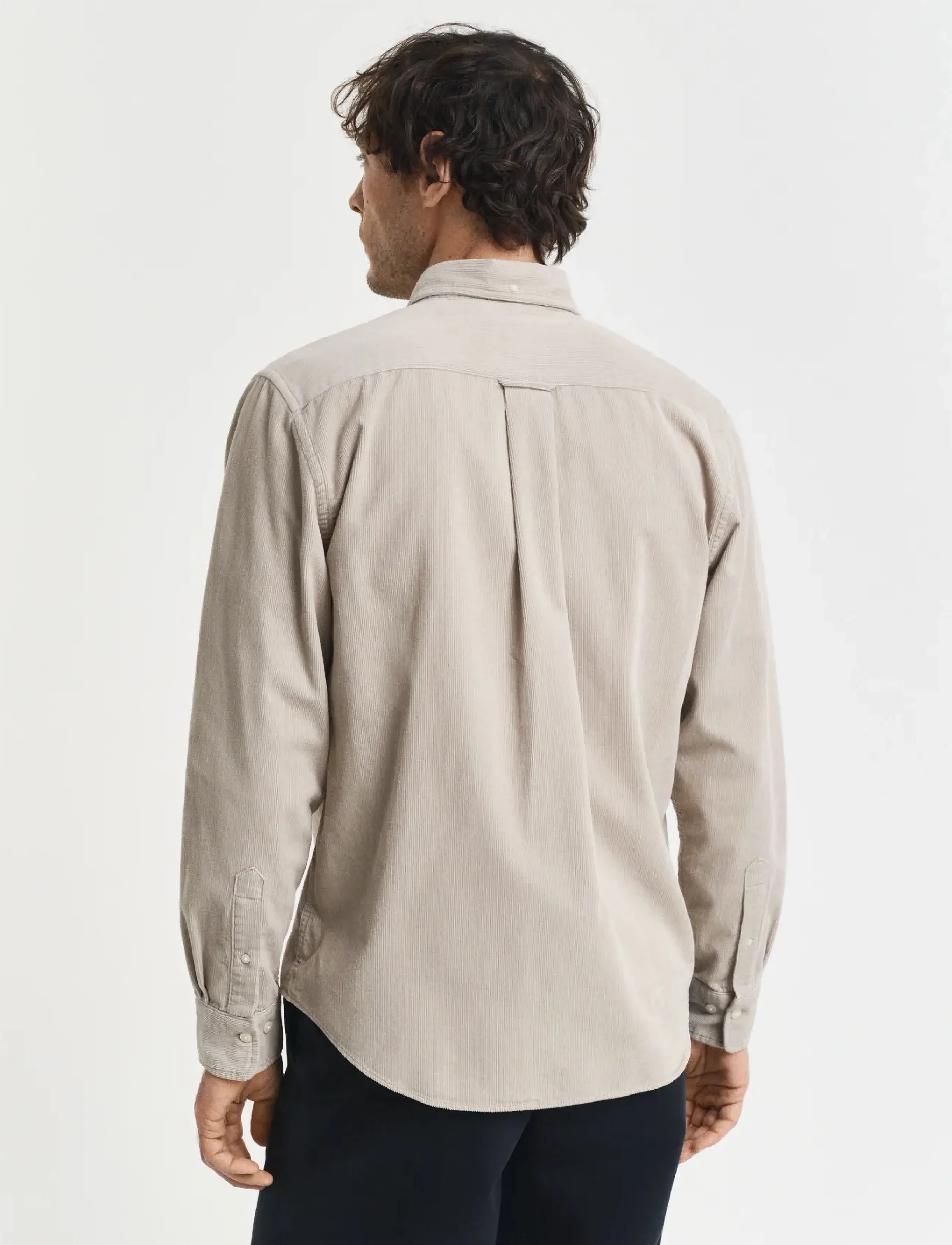 Gant - REG CORDUROY SHIRT - fløjlsskjorter - greige - 3