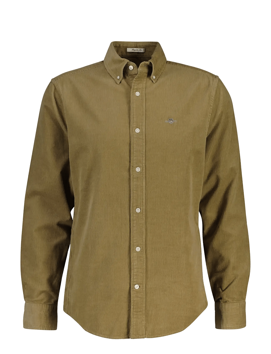 Gant - REG CORDUROY SHIRT - corduroy shirts - light taupe - 1