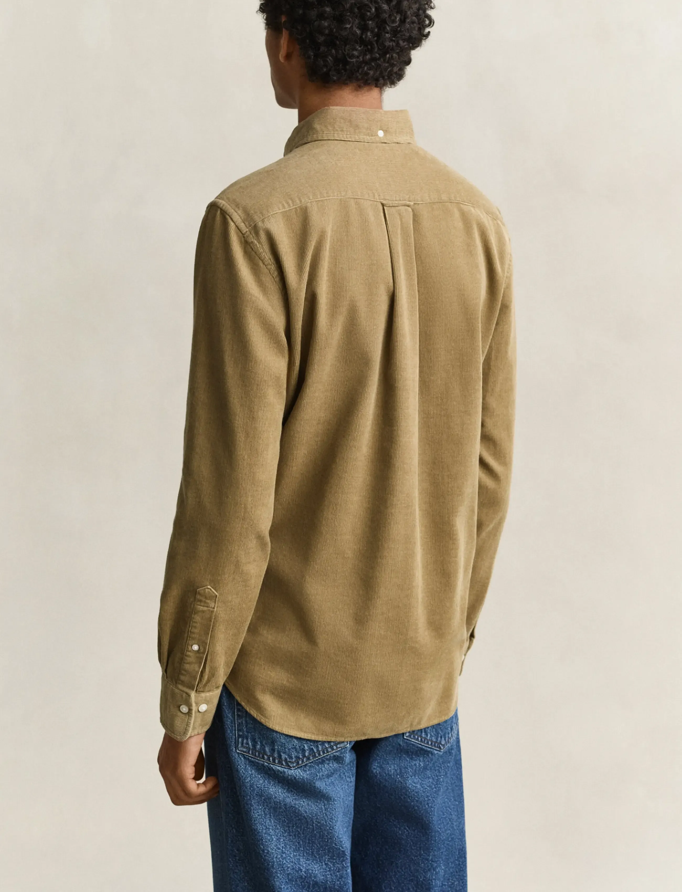 Gant - REG CORDUROY SHIRT - corduroy shirts - light taupe - 2
