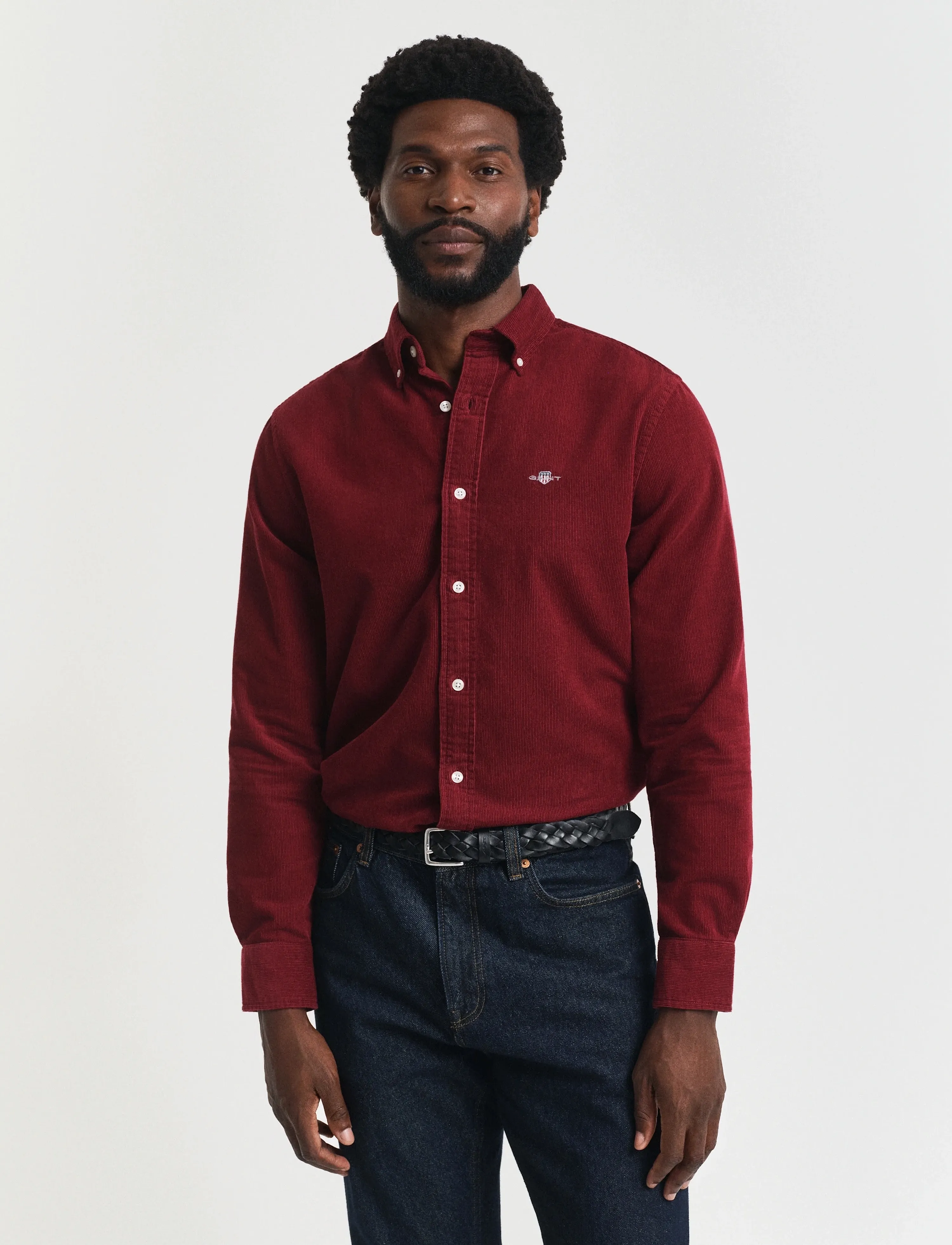 GANT REG CORDUROY SHIRT - Kläder - PLUMPED RED / red