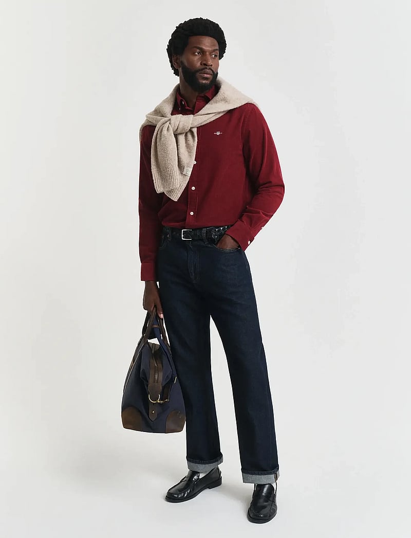 Gant - REG CORDUROY SHIRT - corduroy overhemden - plumped red - 2