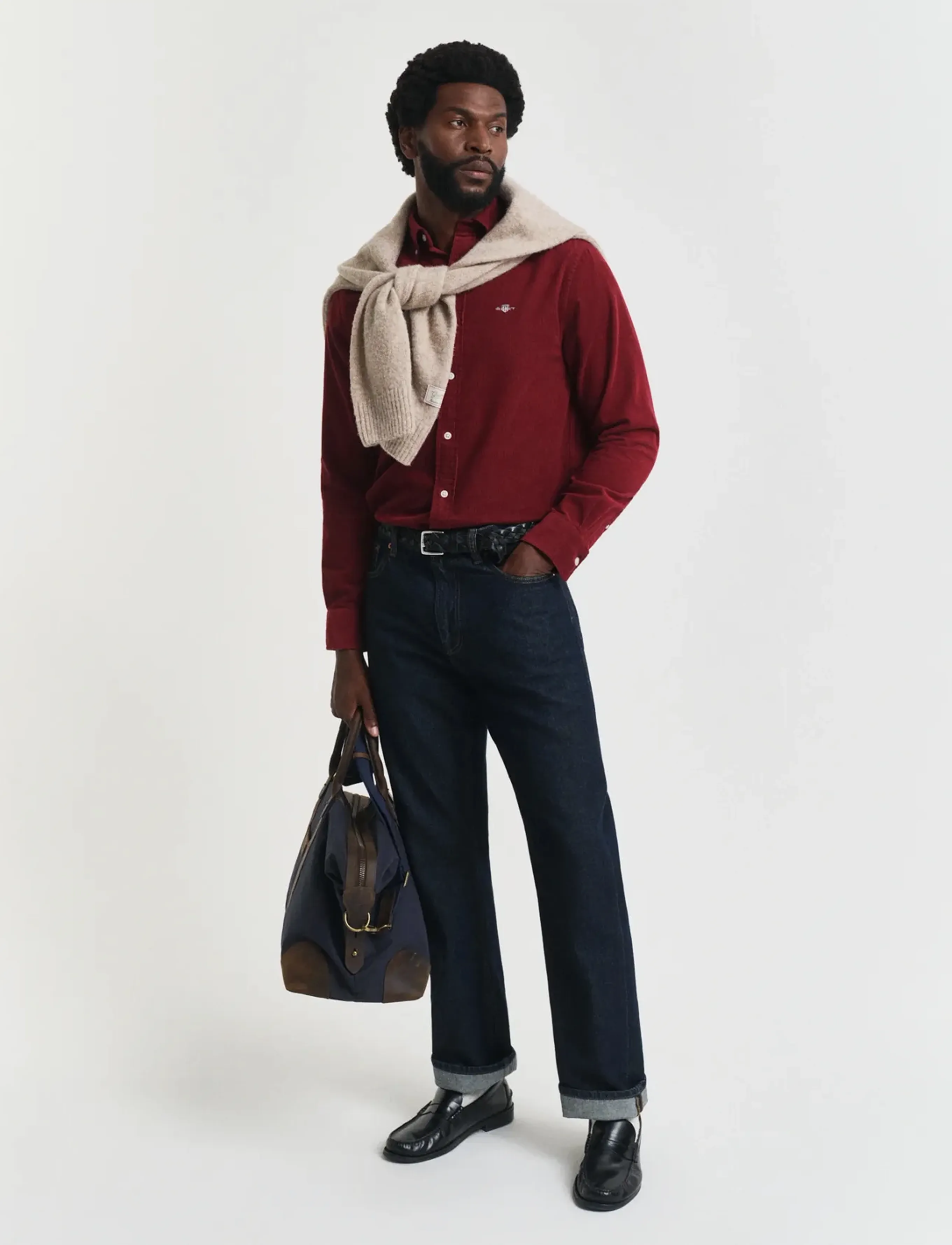 Gant - REG CORDUROY SHIRT - manchesterskjortor - plumped red - 2