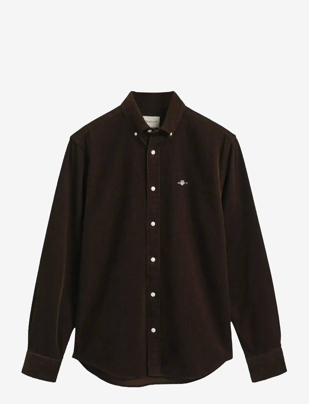 GANT - REG CORDUROY SHIRT - velvet särgid - rich brown - 0