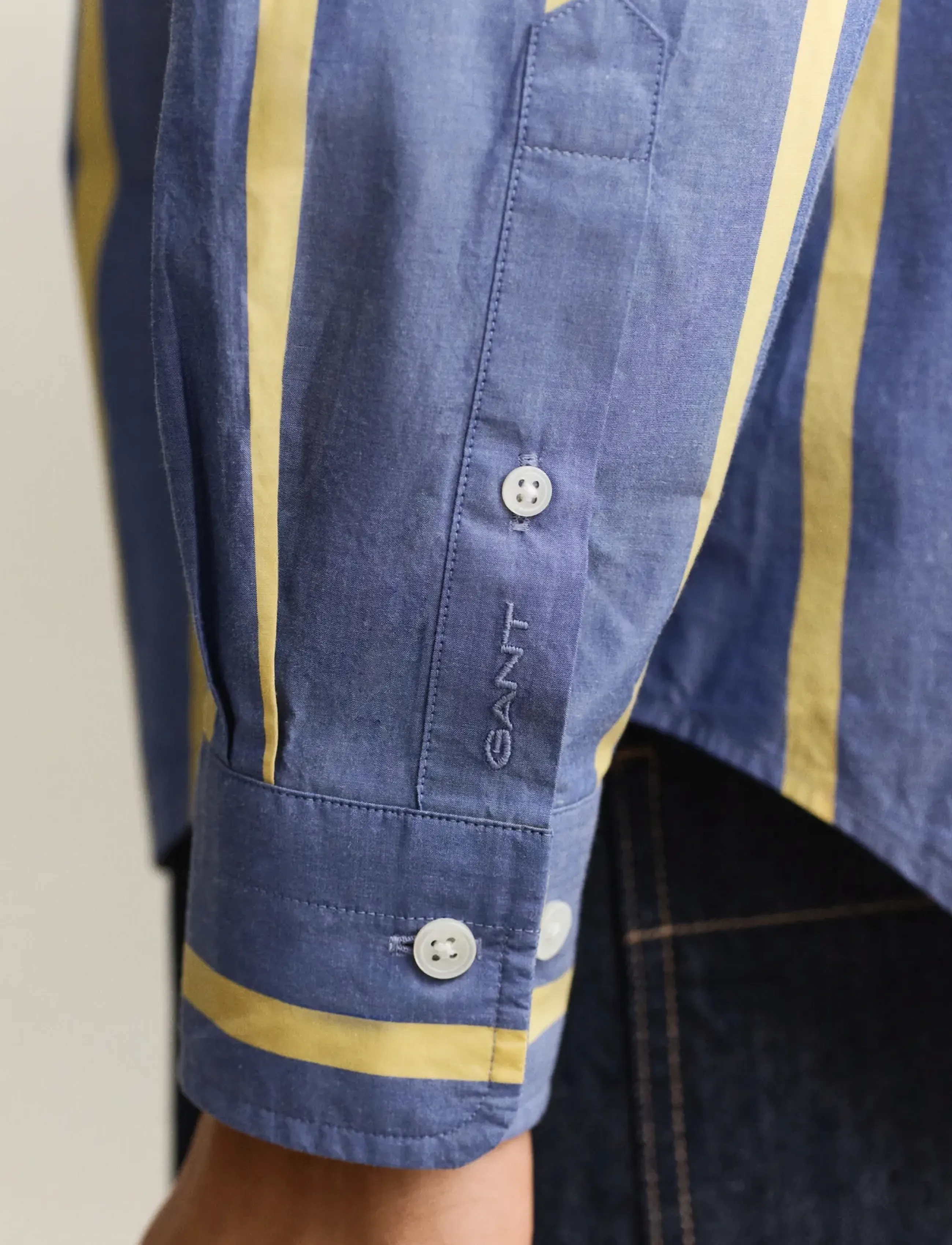 Gant - REL HERITAGE POPLIN STRIPE SHIRT - chemises à rayures - college blue - 3