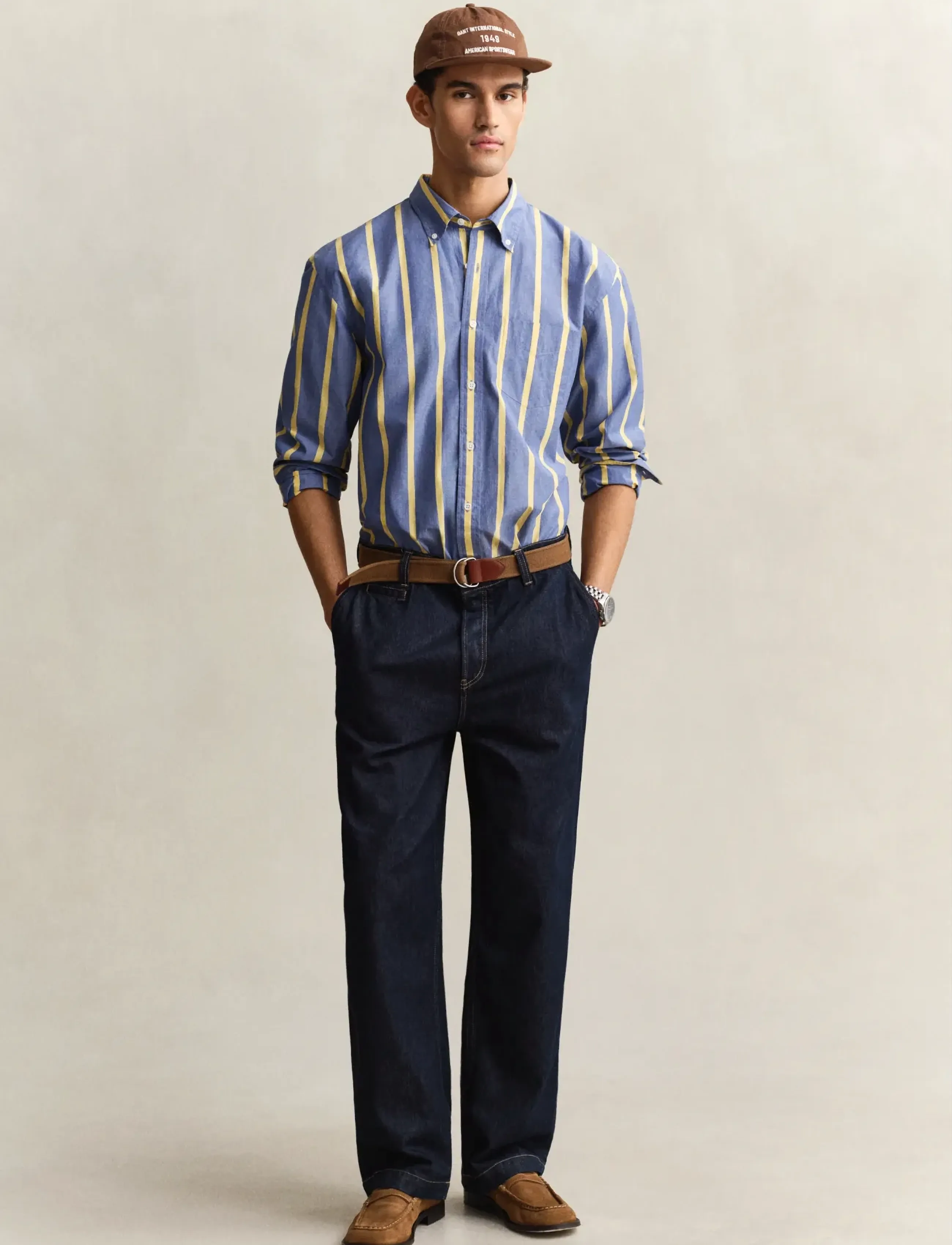 Gant - REL HERITAGE POPLIN STRIPE SHIRT - chemises à rayures - college blue - 4