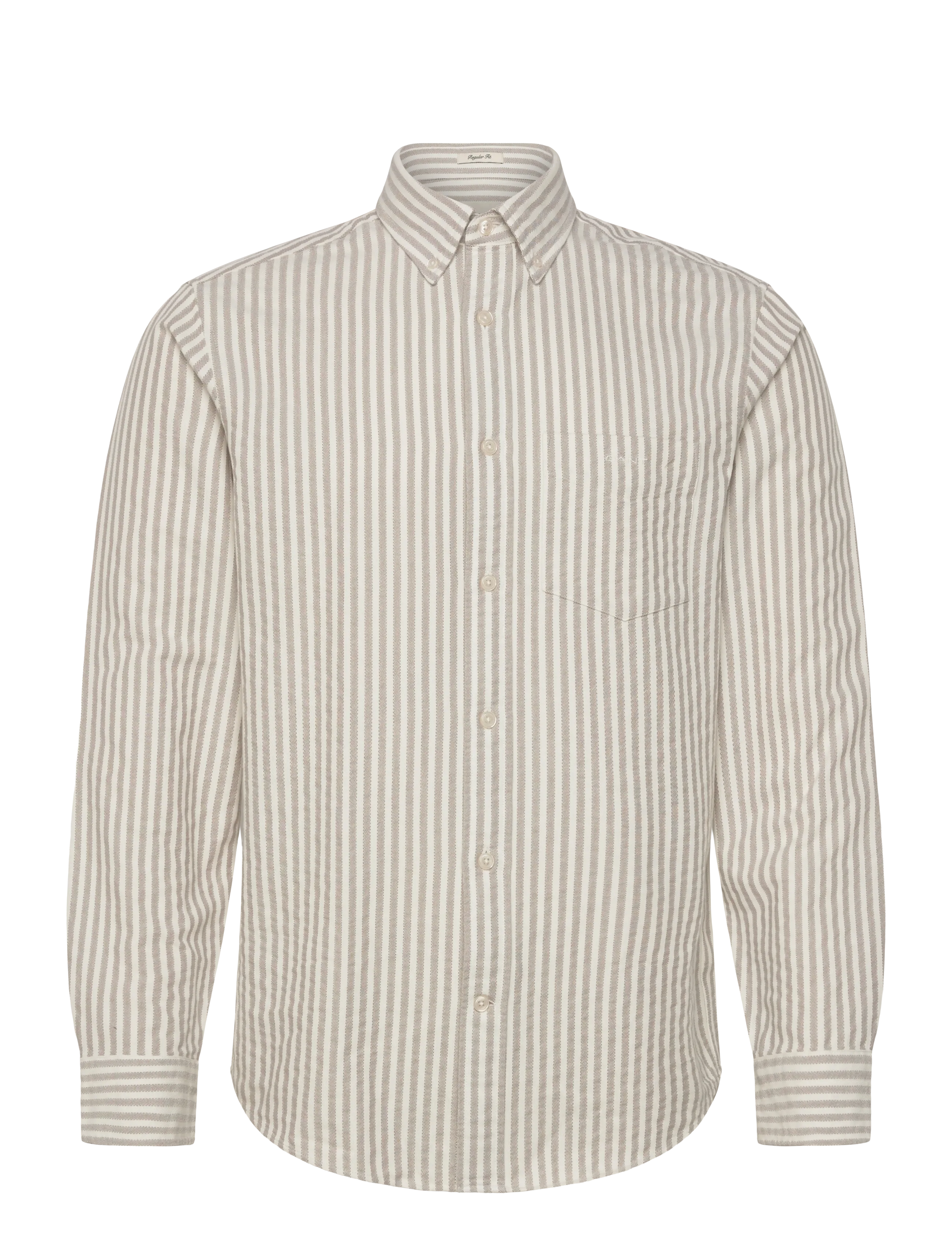 Gant REG TEXTURE STRIPE SHIRT - Skjorter - LIGHT TAUPE / multi