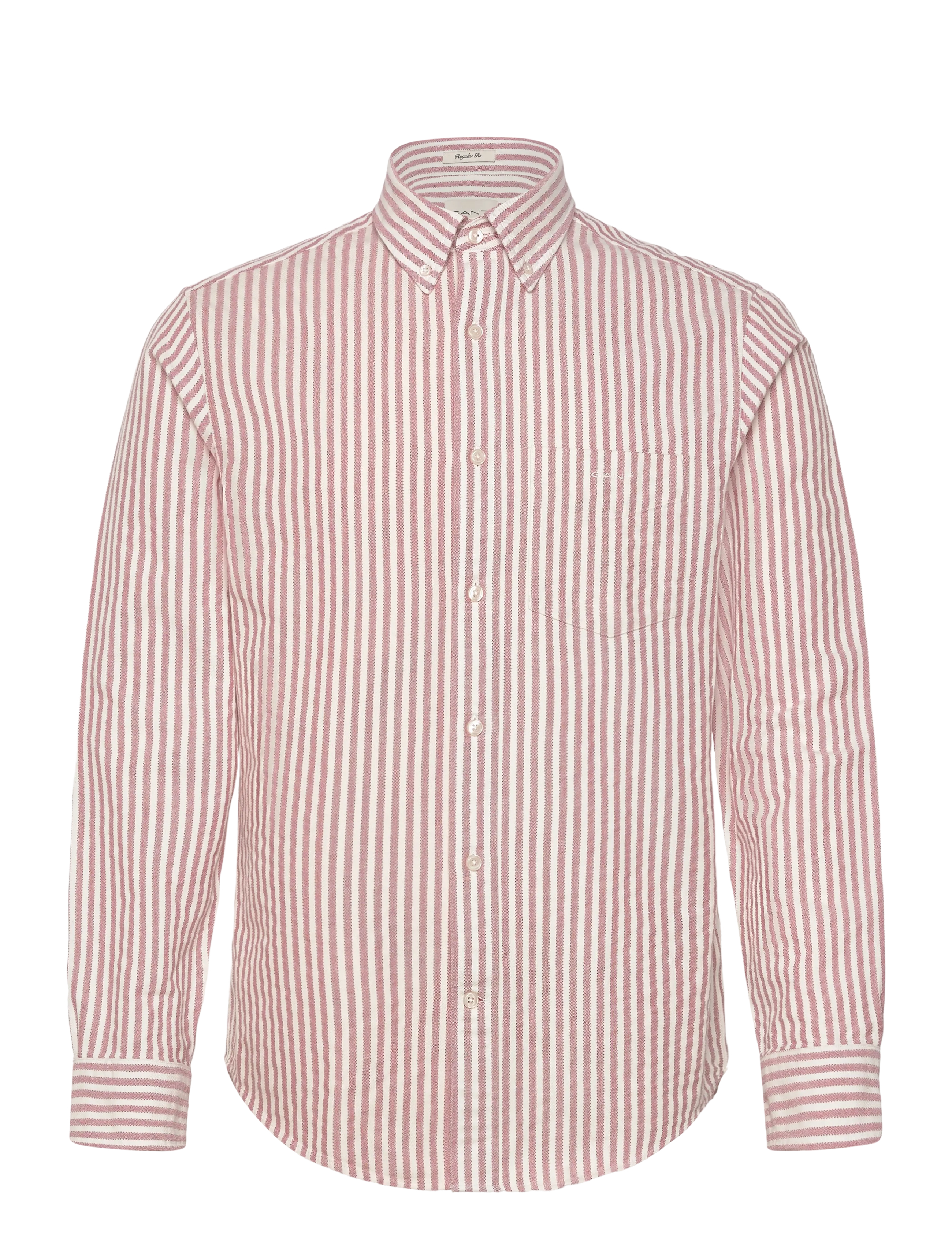Gant REG TEXTURE STRIPE SHIRT - Skjorter - ROSE RED / cream