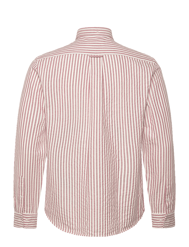 GANT - REG TEXTURE STRIPE SHIRT - stribede skjorter - rose red - 1