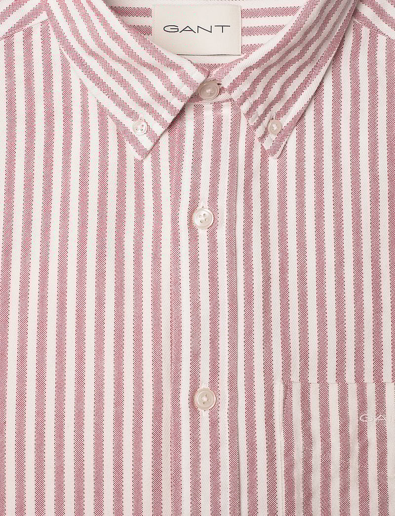 GANT - REG TEXTURE STRIPE SHIRT - stribede skjorter - rose red - 2