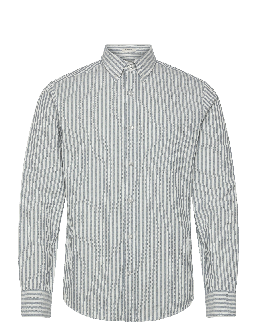 Gant - REG TEXTURE STRIPE SHIRT - chemises à rayures - vintage blue - 1