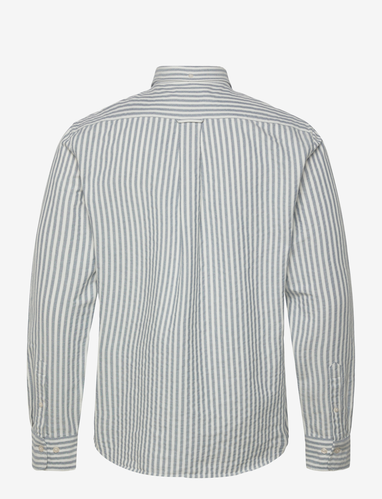 GANT - REG TEXTURE STRIPE SHIRT - stribede skjorter - vintage blue - 1