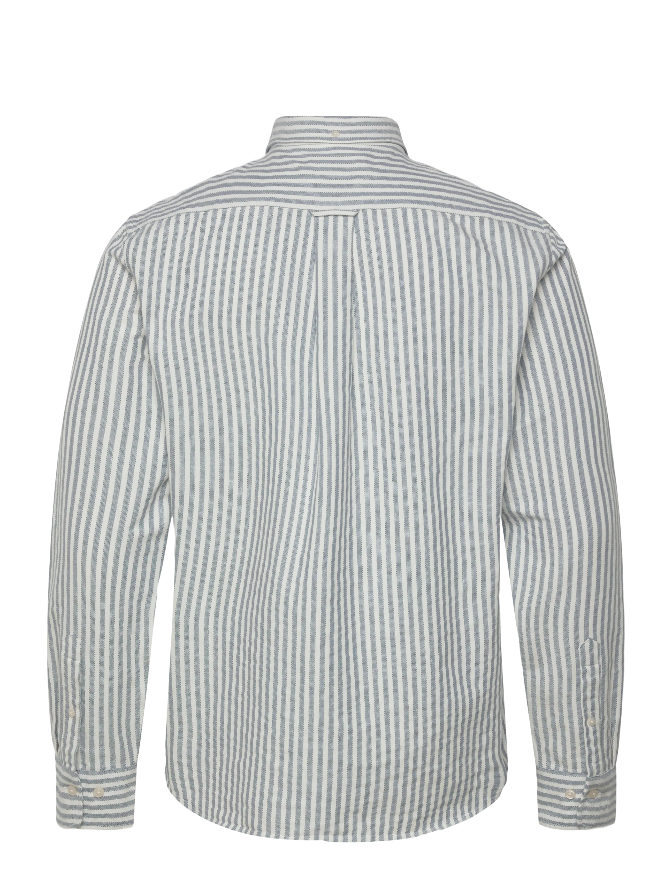Gant - REG TEXTURE STRIPE SHIRT - randiga skjortor - vintage blue - 2