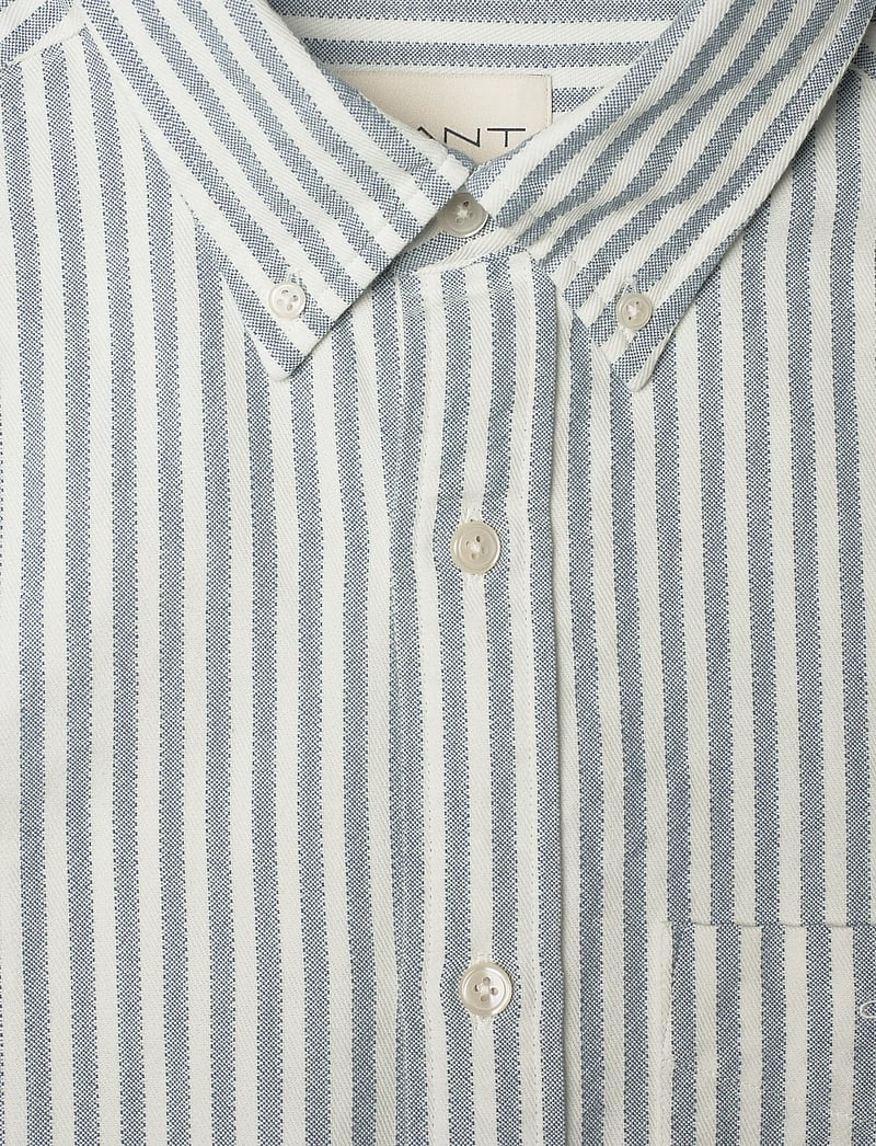 GANT - REG TEXTURE STRIPE SHIRT - stribede skjorter - vintage blue - 2