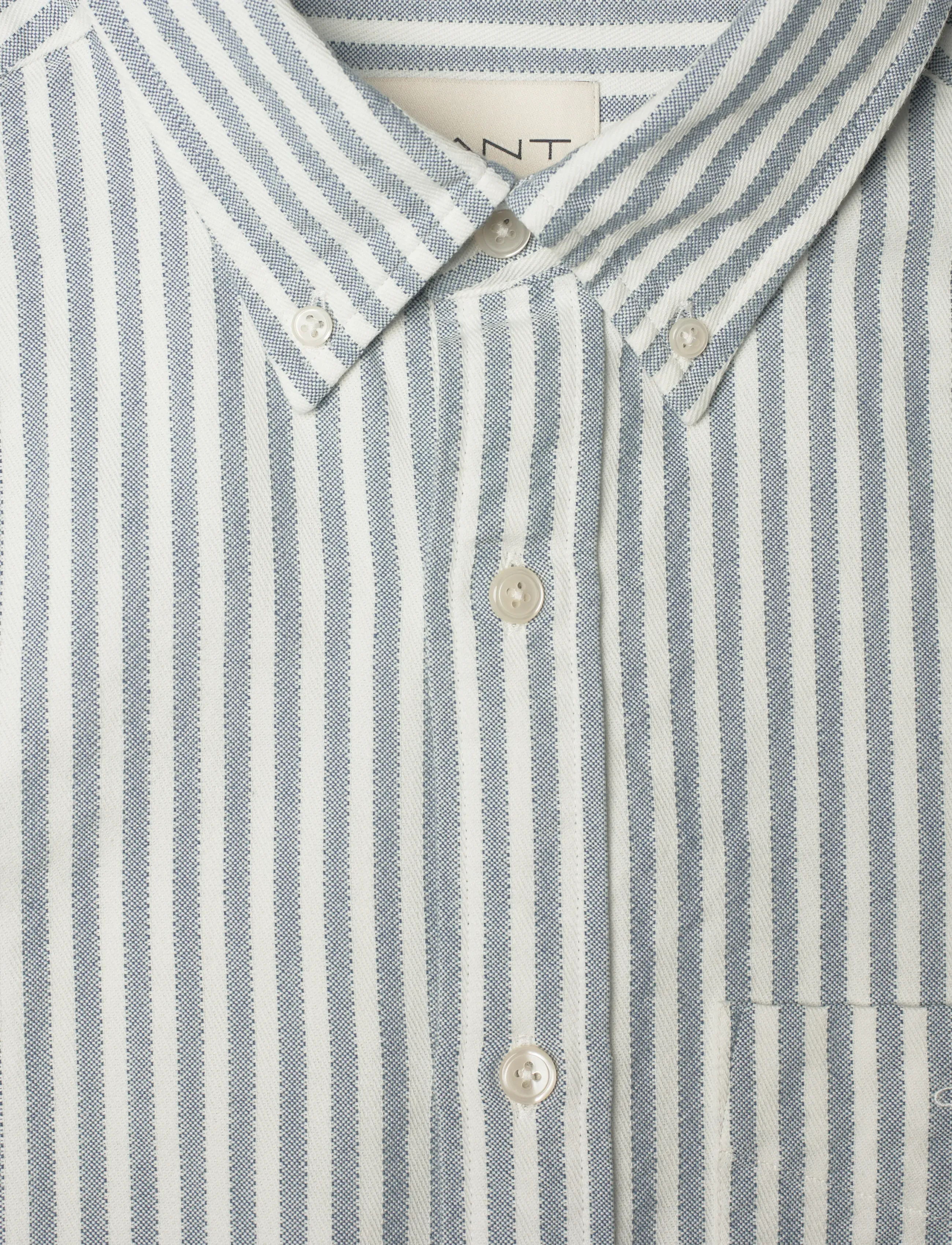 Gant - REG TEXTURE STRIPE SHIRT - randiga skjortor - vintage blue - 5