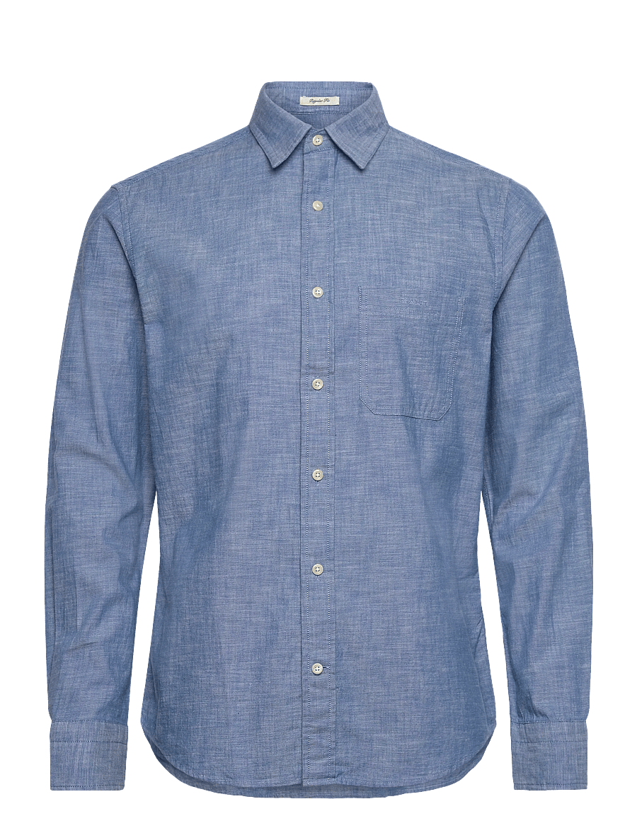 Gant - REG CHAMBRAY SHIRT - casual skjortor - vintage blue - 1
