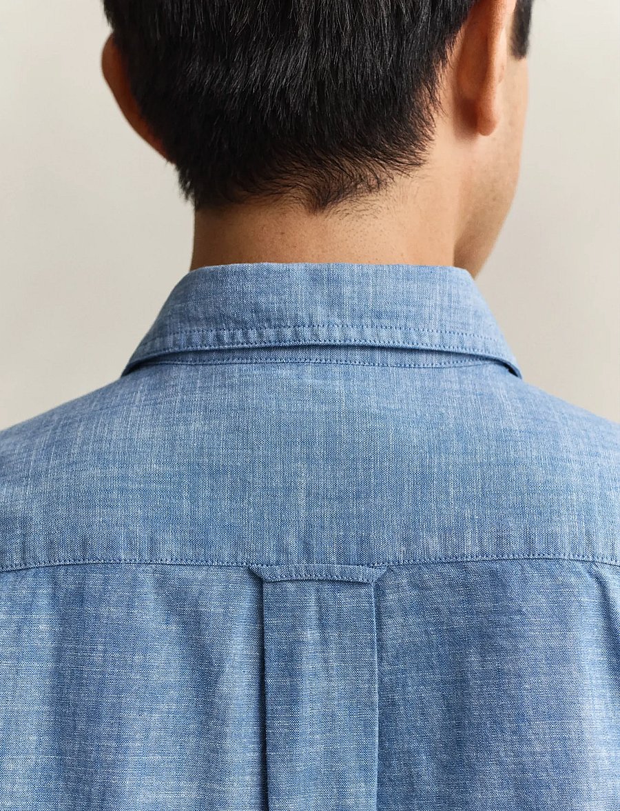 Gant - REG CHAMBRAY SHIRT - casual skjortor - vintage blue - 4