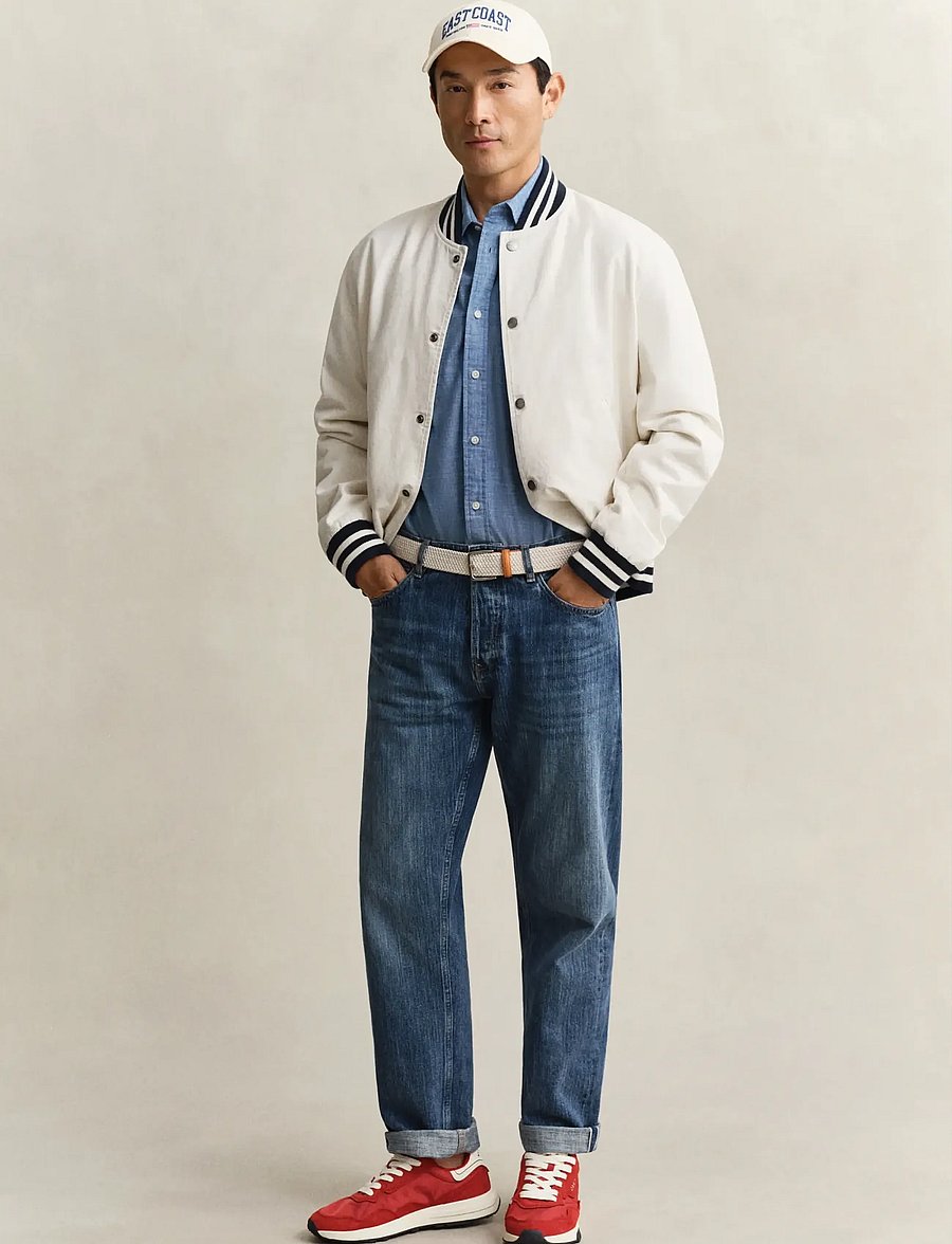 Gant - REG CHAMBRAY SHIRT - casual skjortor - vintage blue - 5