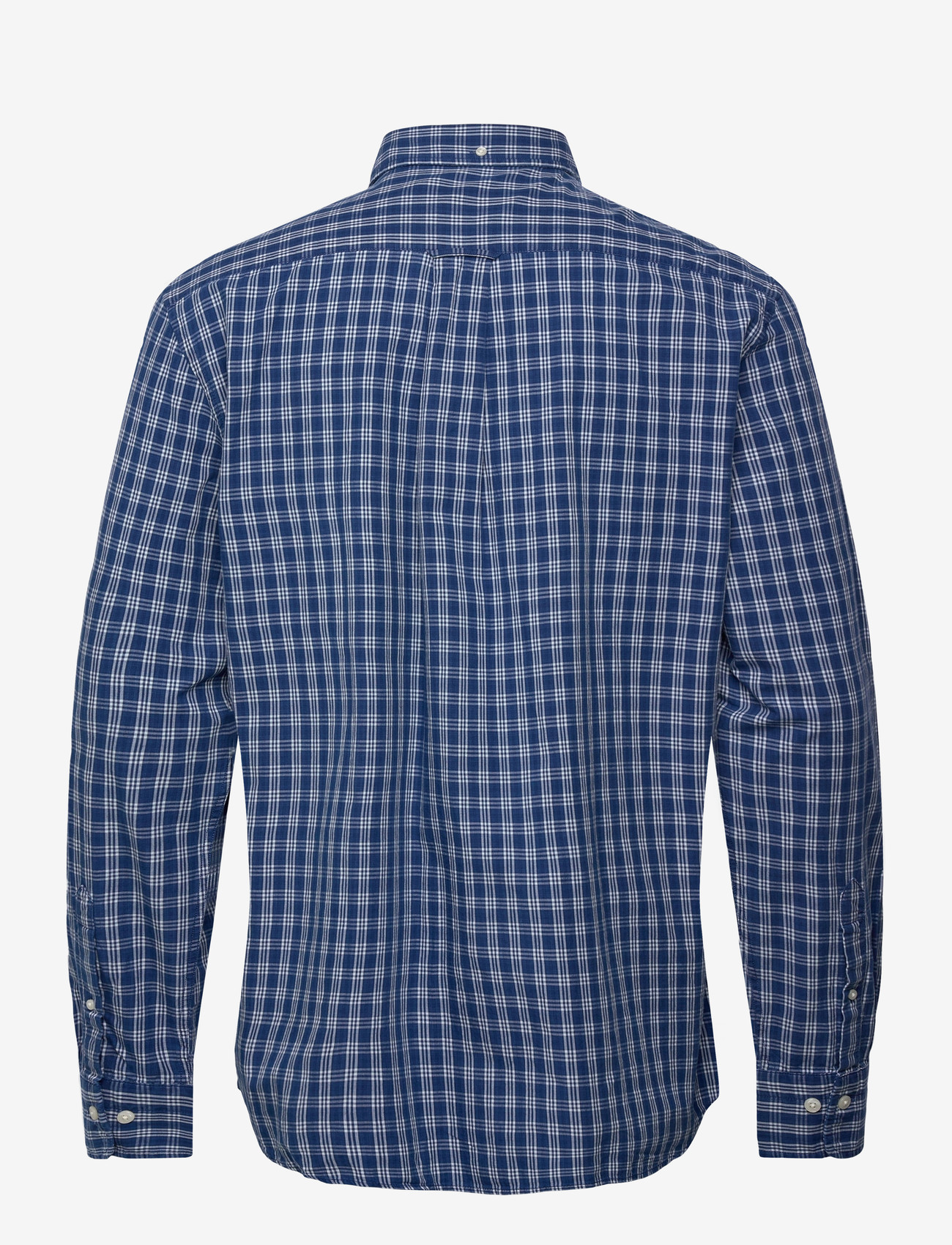 GANT - REG INDIGO CHECK SHIRT - basic skjortor - indigo - 2