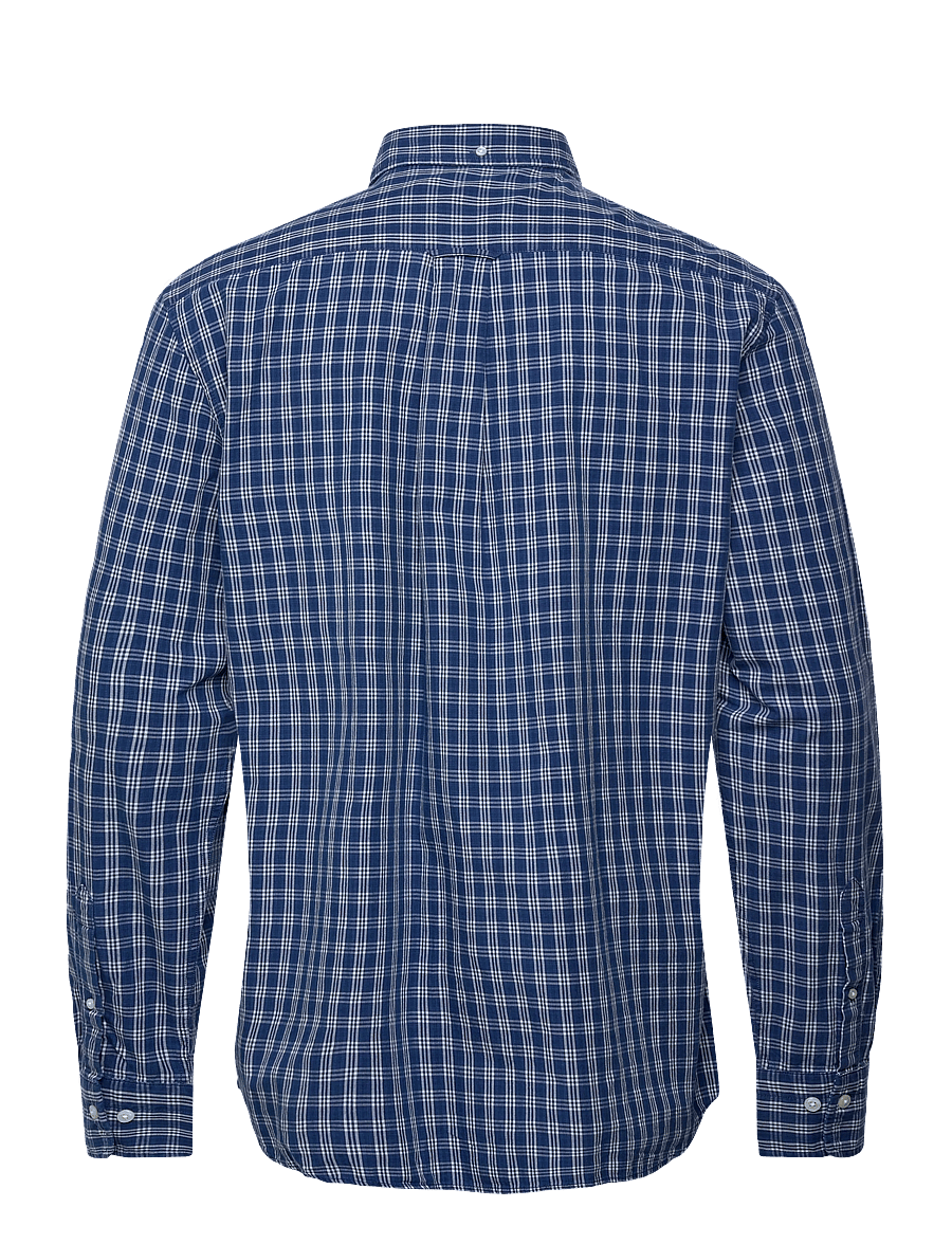 Gant - REG INDIGO CHECK SHIRT - karierte hemden - indigo - 2