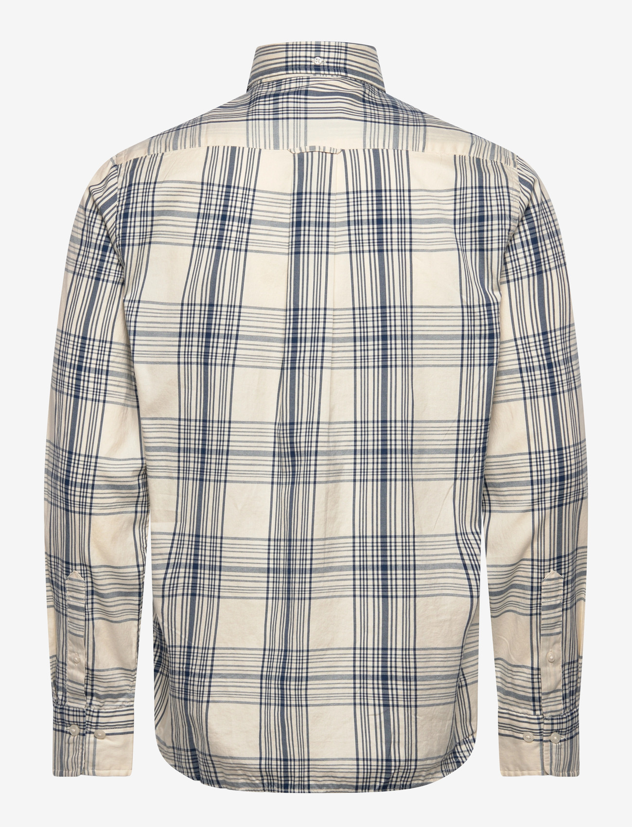 GANT - REG DREAMY OXFORD CHECK SHIRT - rutiga skjortor - creamed white - 2