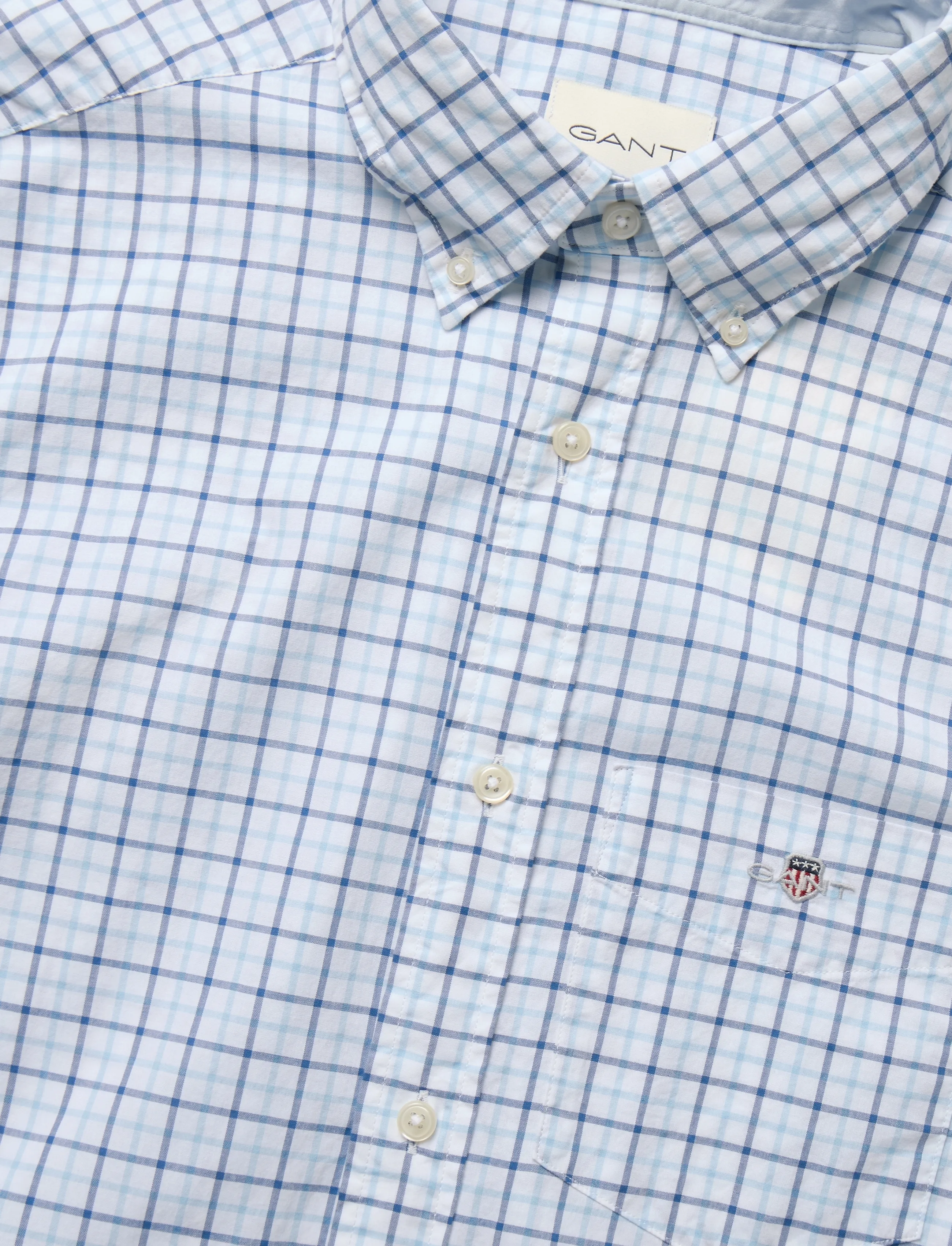 Gant - REG CLASSIC POPLIN CHECK - sky blue - 5