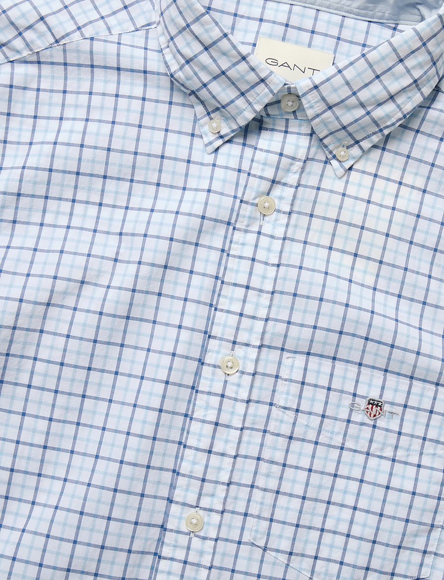 Gant - REG CLASSIC POPLIN CHECK - karierte hemden - sky blue - 5