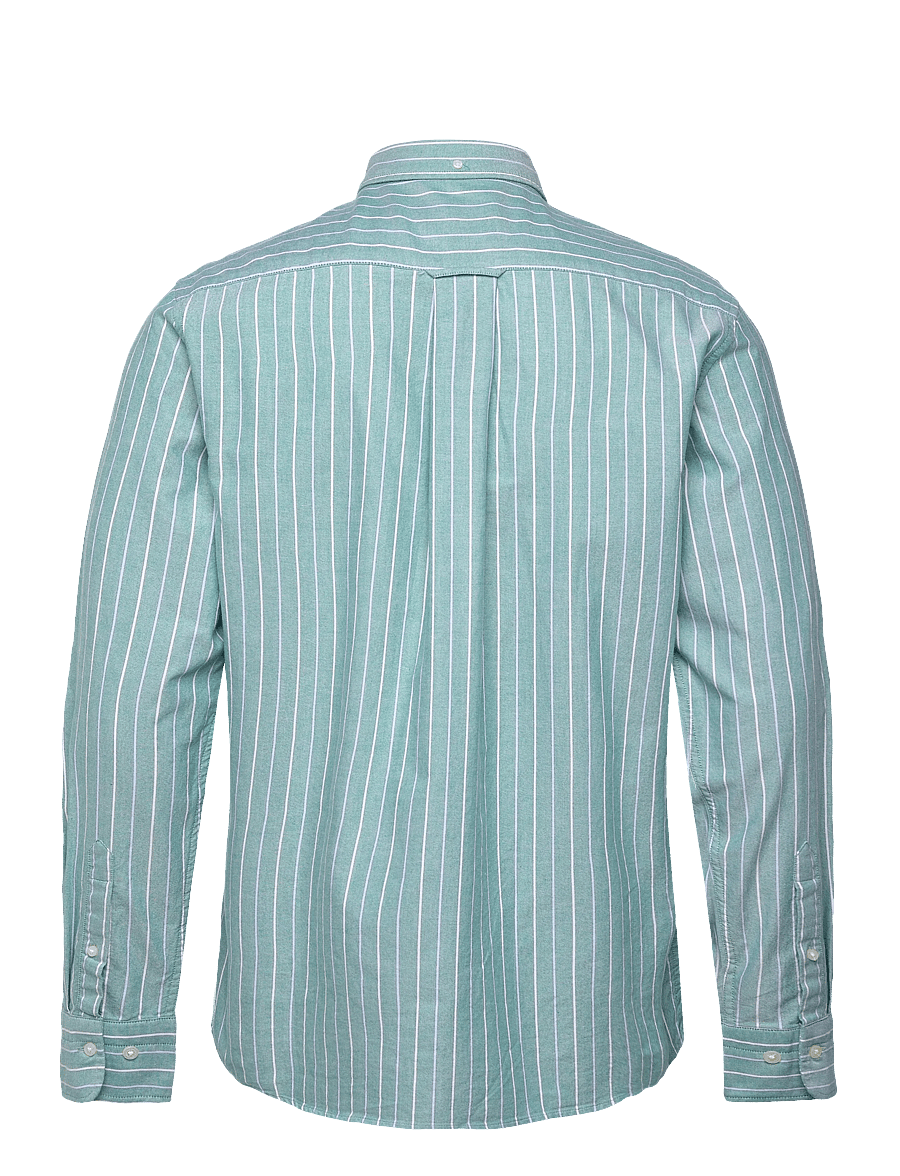 Gant - REG CLASSIC OXFORD STRIPE SHIRT - randiga skjortor - botanical hue - 2