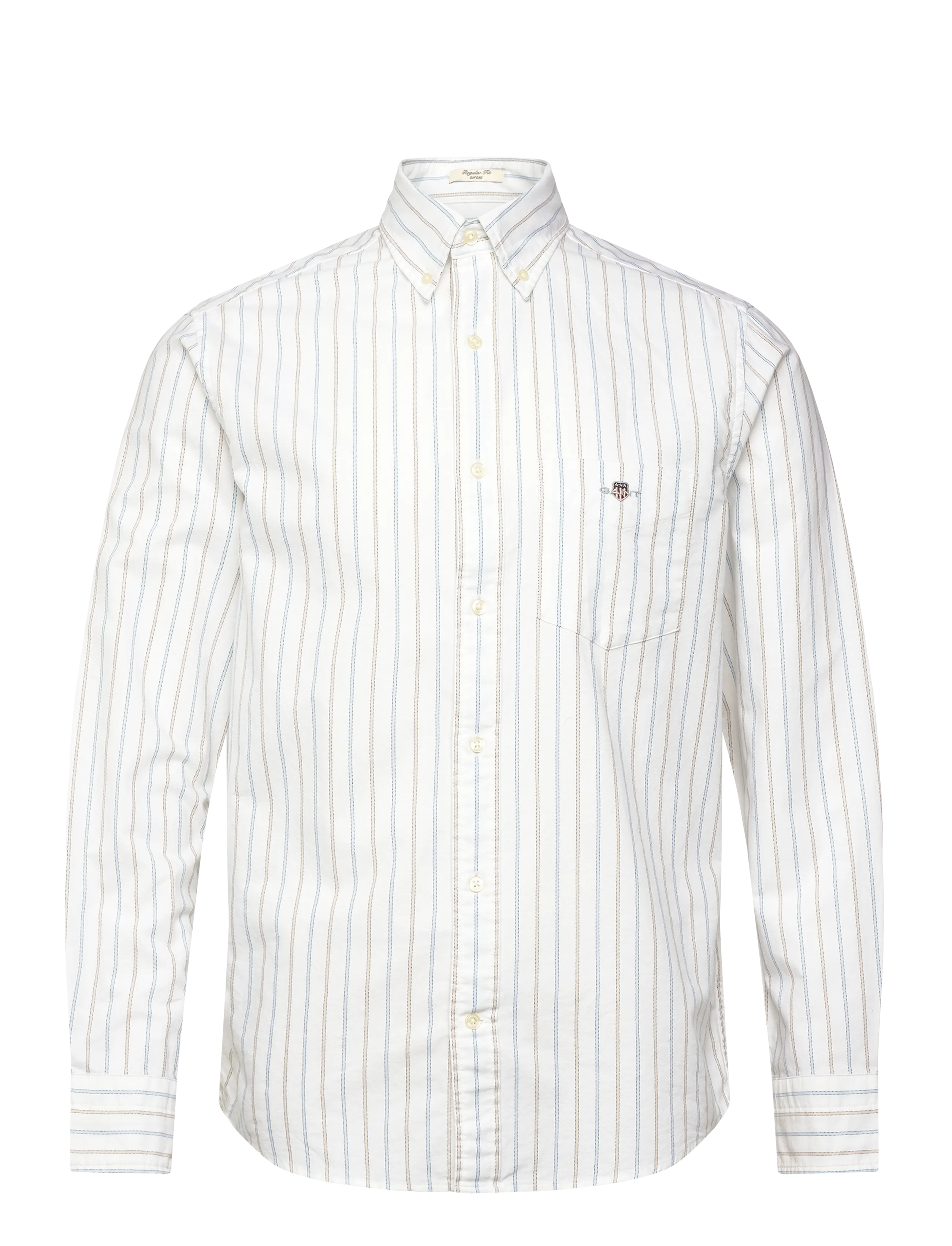 Gant REG CLASSIC OXFORD STRIPE SHIRT - Skjortor - WHITE / multi