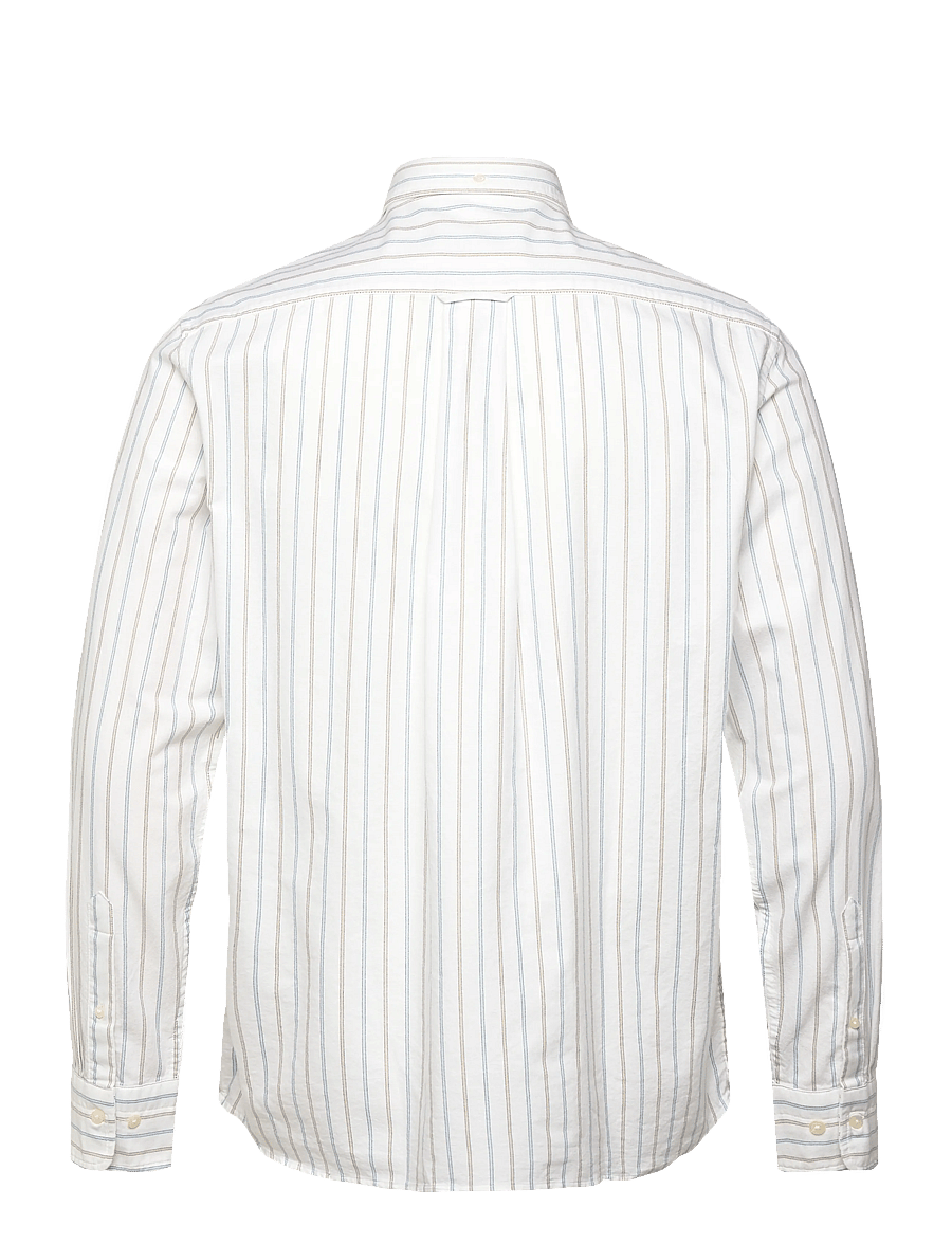 Gant - REG CLASSIC OXFORD STRIPE SHIRT - gestreifte hemden - white - 2