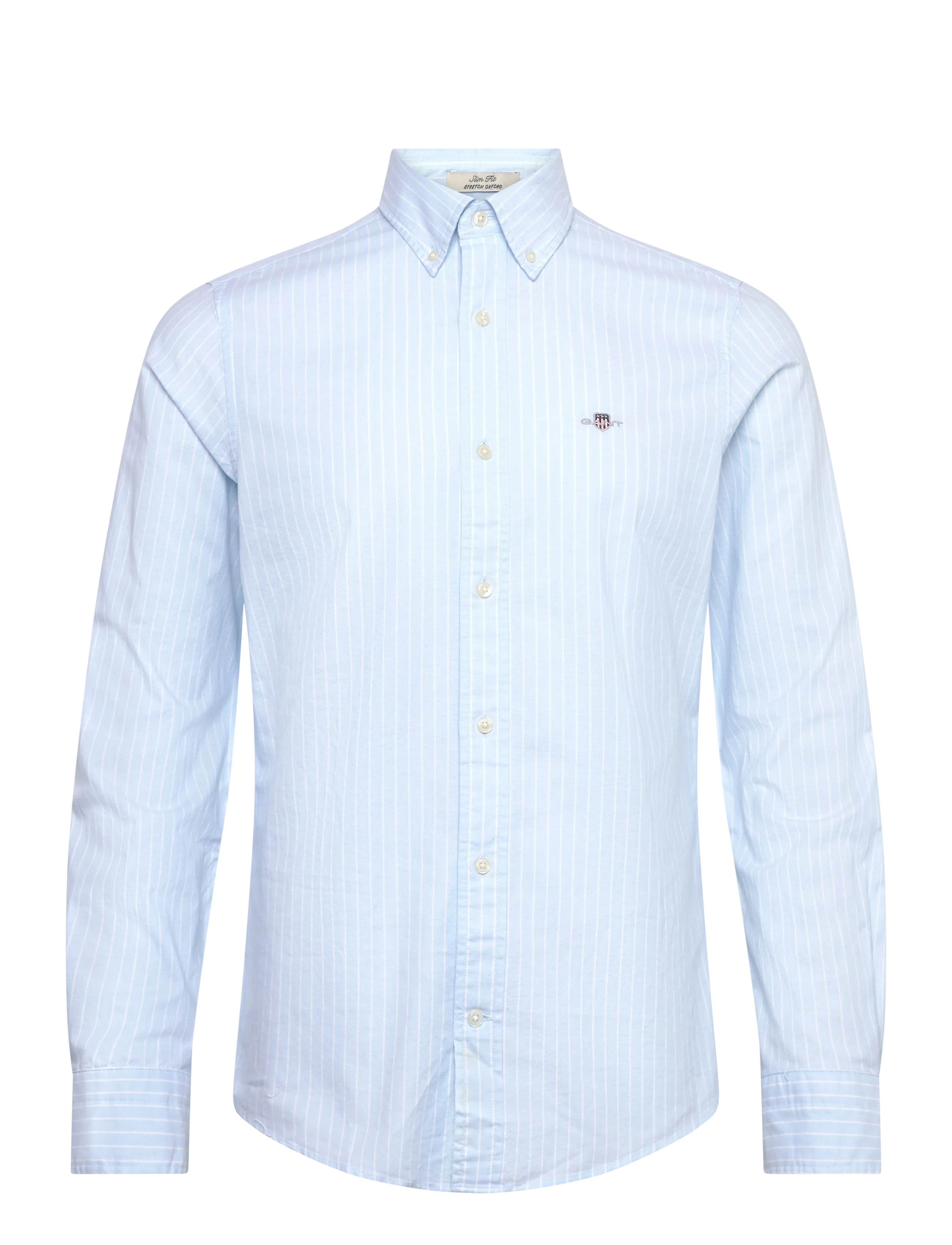 Gant SLIM OXFORD STRETCH STRIPE SHIRT - Skjortor - SKY BLUE / blue
