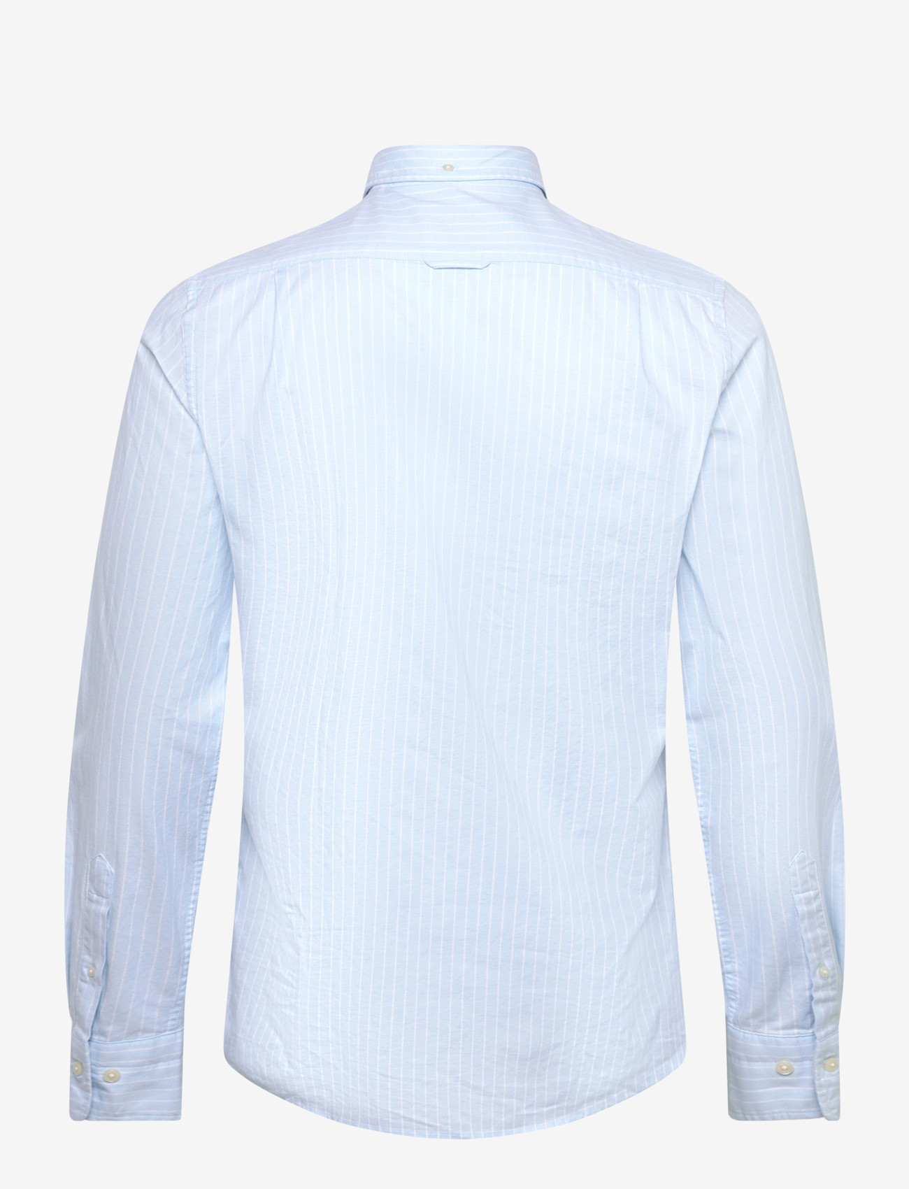GANT - SLIM OXFORD STRETCH STRIPE SHIRT - stribede skjorter - sky blue - 1