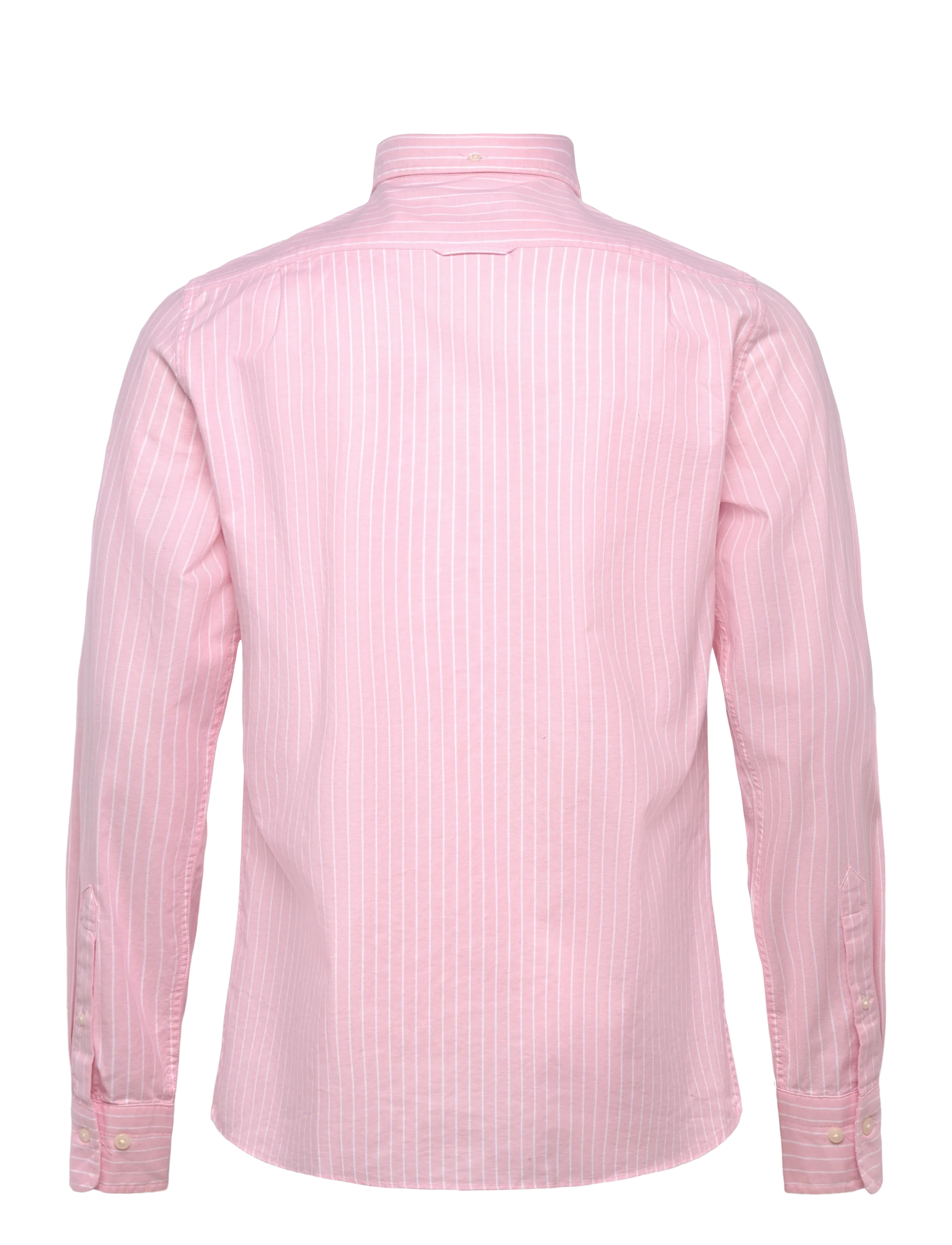 Gant - SLIM OXFORD STRETCH STRIPE SHIRT - randiga skjortor - washed pink - 2