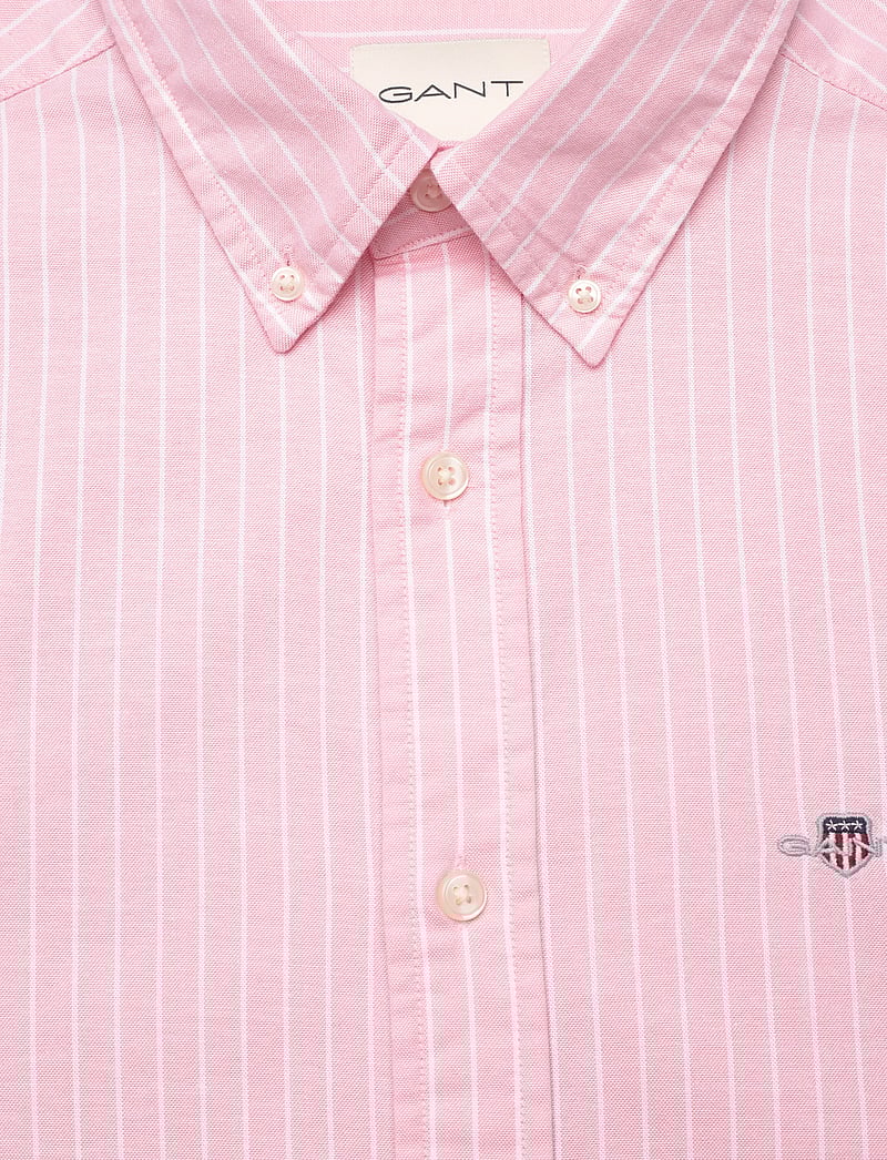 GANT - SLIM OXFORD STRETCH STRIPE SHIRT - stribede skjorter - washed pink - 2