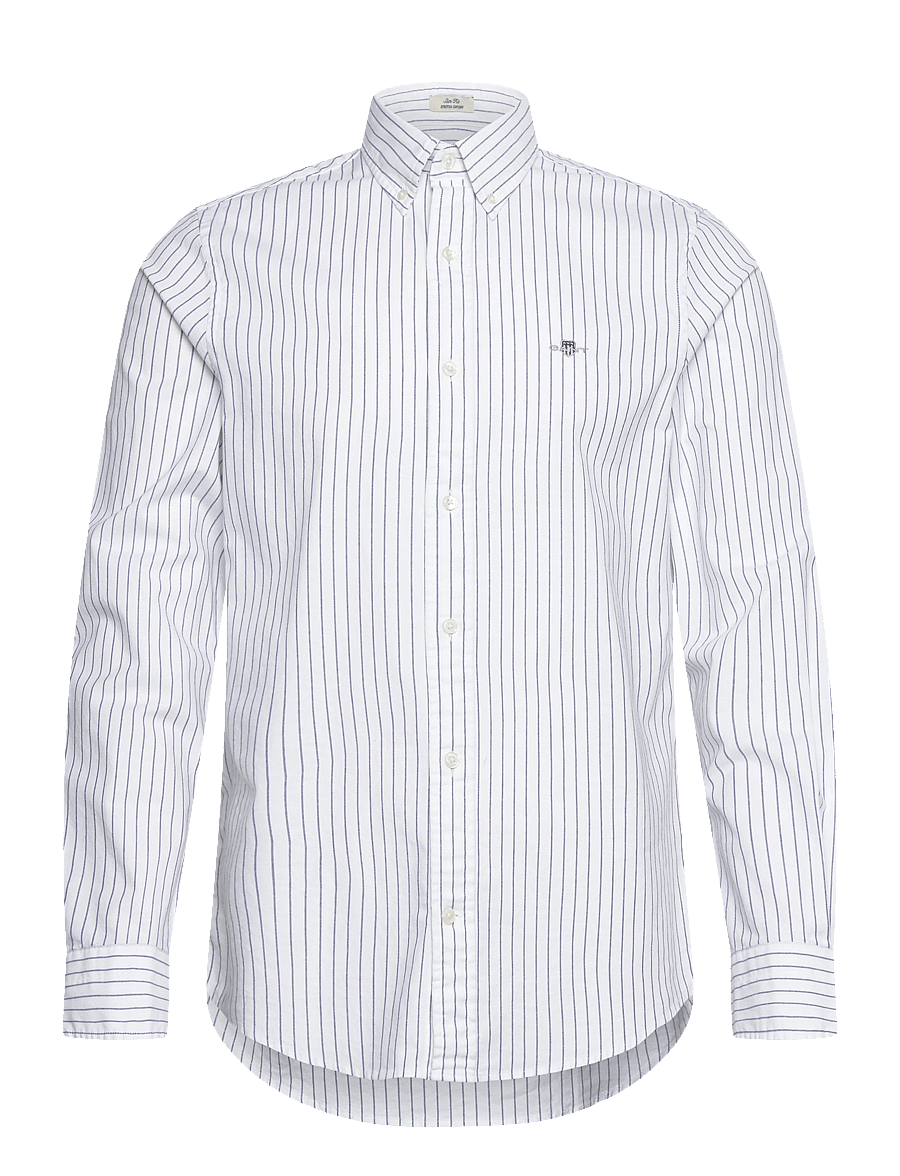 Gant - SLIM OXFORD STRETCH STRIPE SHIRT - chemises à rayures - white - 1