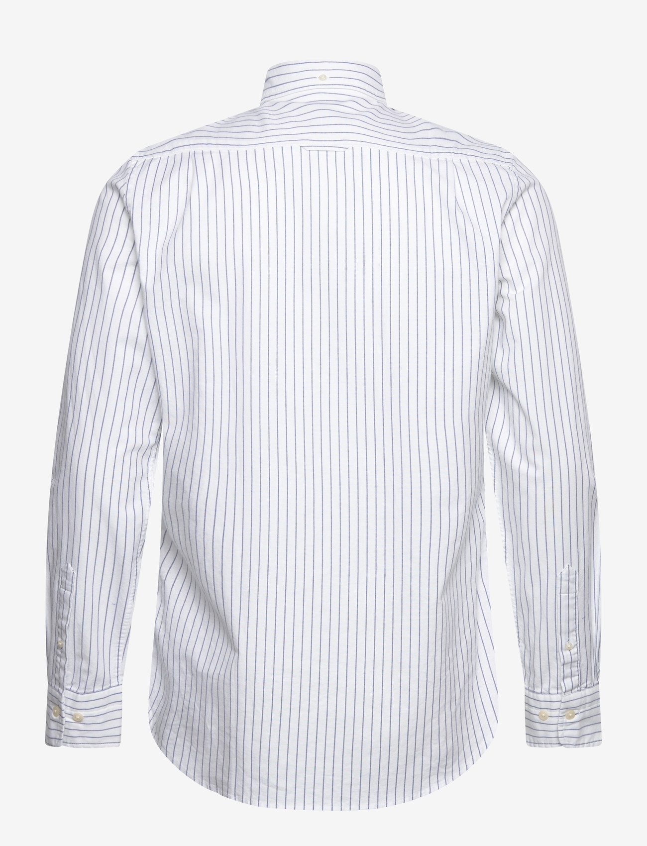 GANT - SLIM OXFORD STRETCH STRIPE SHIRT - randiga skjortor - white - 1