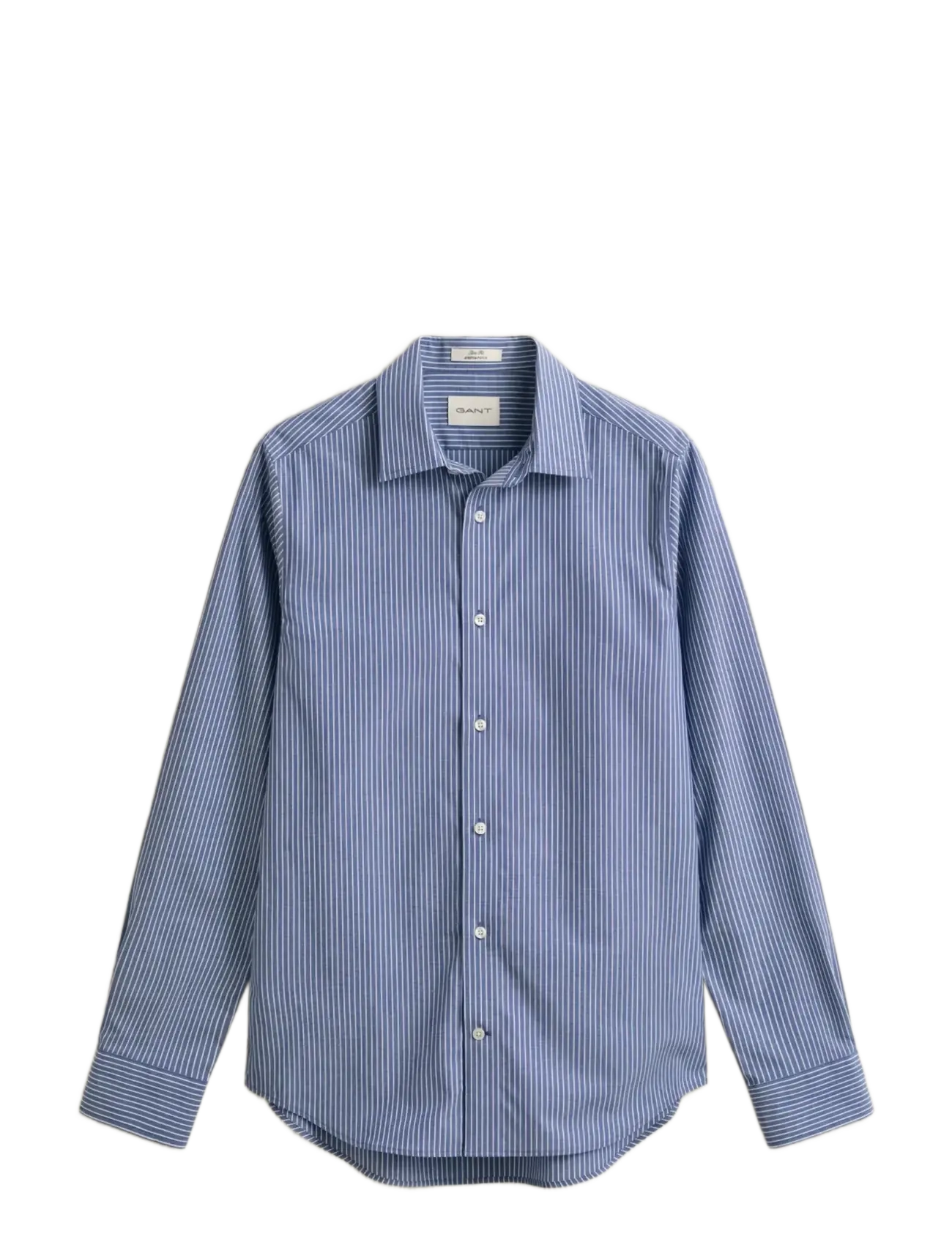Gant - SLIM POPLIN STRETCH STRIPE SHIRT - stribede skjorter - college blue - 1