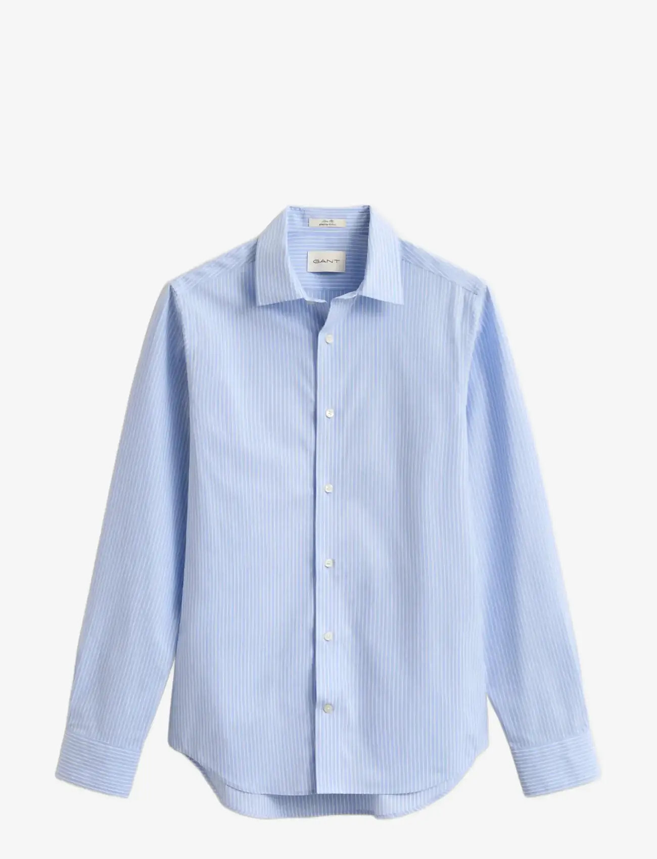 GANT - SLIM POPLIN STRETCH STRIPE SHIRT - striped shirts - lavender blue - 1