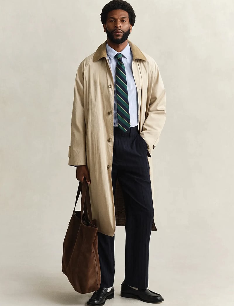 GANT - SLIM POPLIN STRETCH STRIPE SHIRT - striped shirts - lavender blue - 4