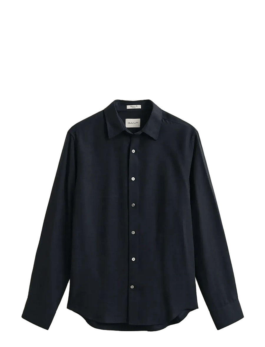 Gant - REG LYOCELL SHIRT - casual skjortor - evening blue - 1
