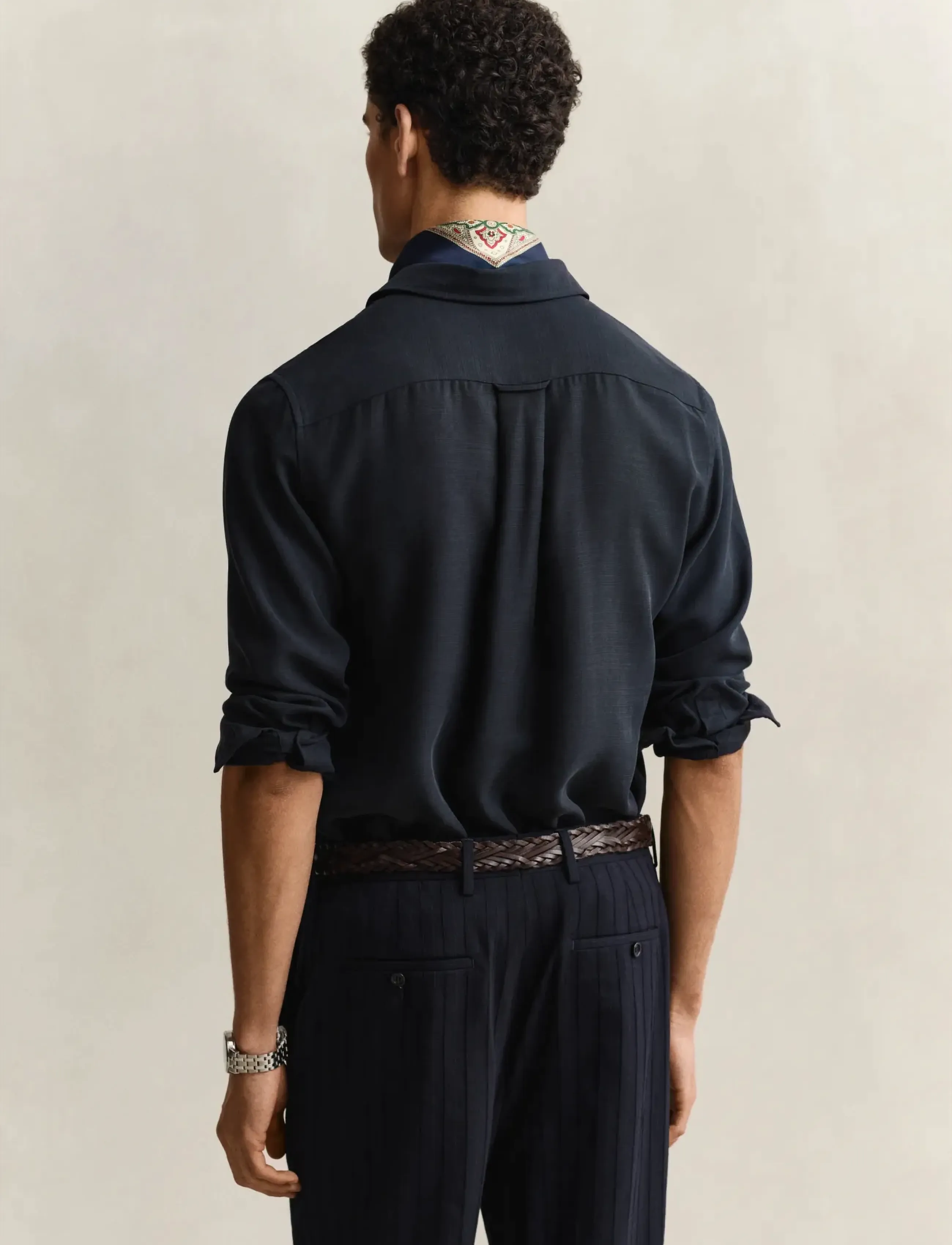 Gant - REG LYOCELL SHIRT - casual shirts - evening blue - 2