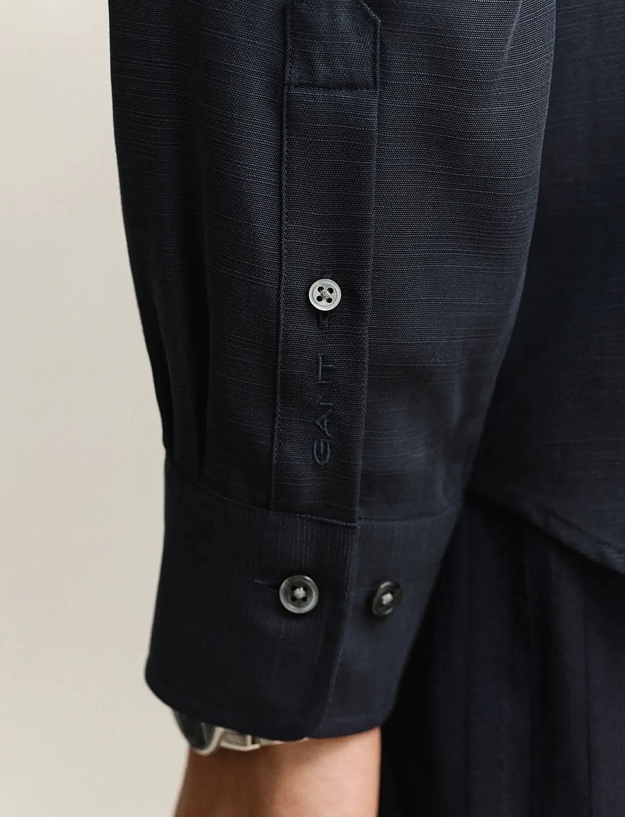 Gant - REG LYOCELL SHIRT - casual skjortor - evening blue - 3