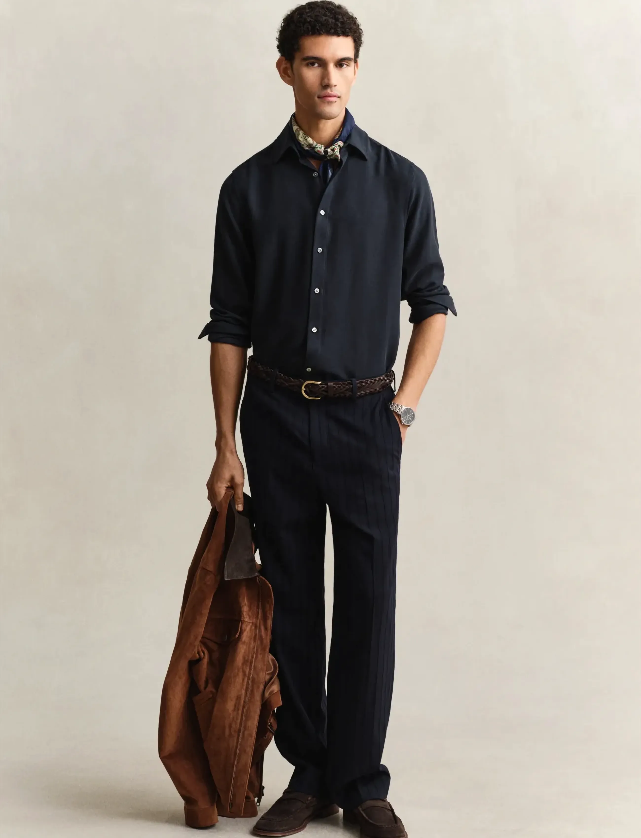Gant - REG LYOCELL SHIRT - casual shirts - evening blue - 4
